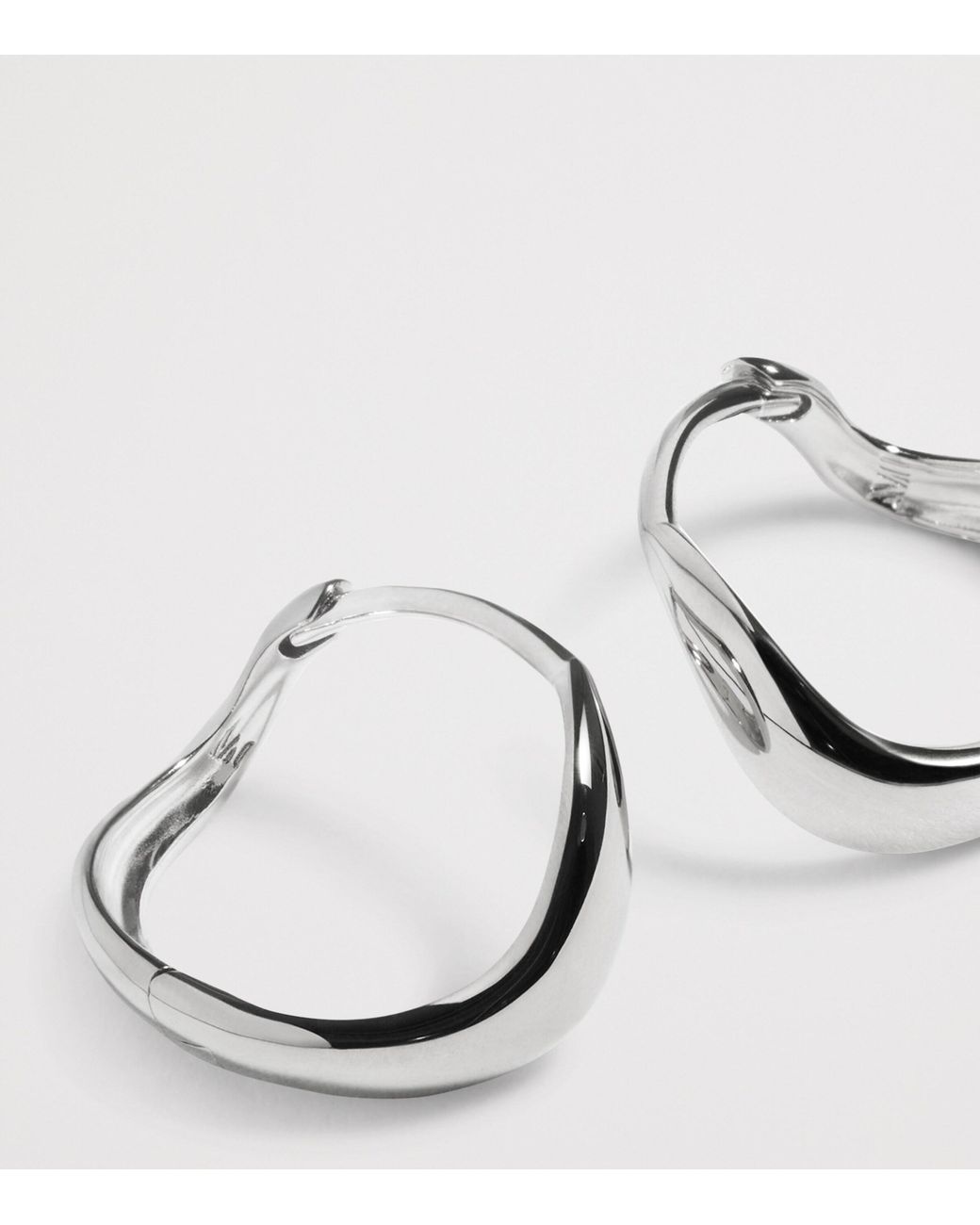 Monica Vinader Metallic Sterling Swirl Huggie Earrings