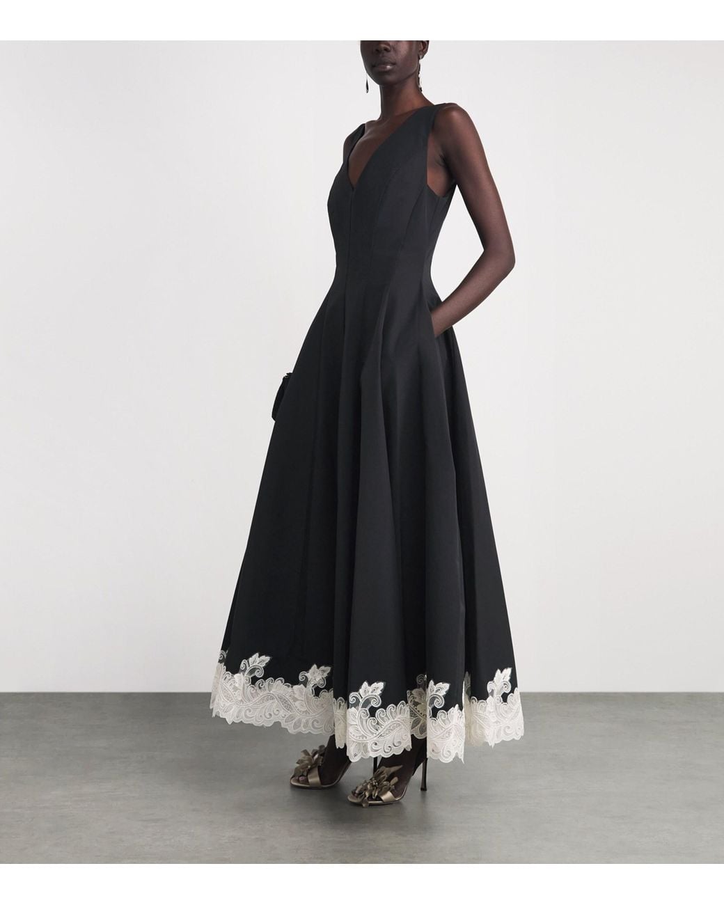 Jonathan Simkhai Black Cotton Mira Midi Dress