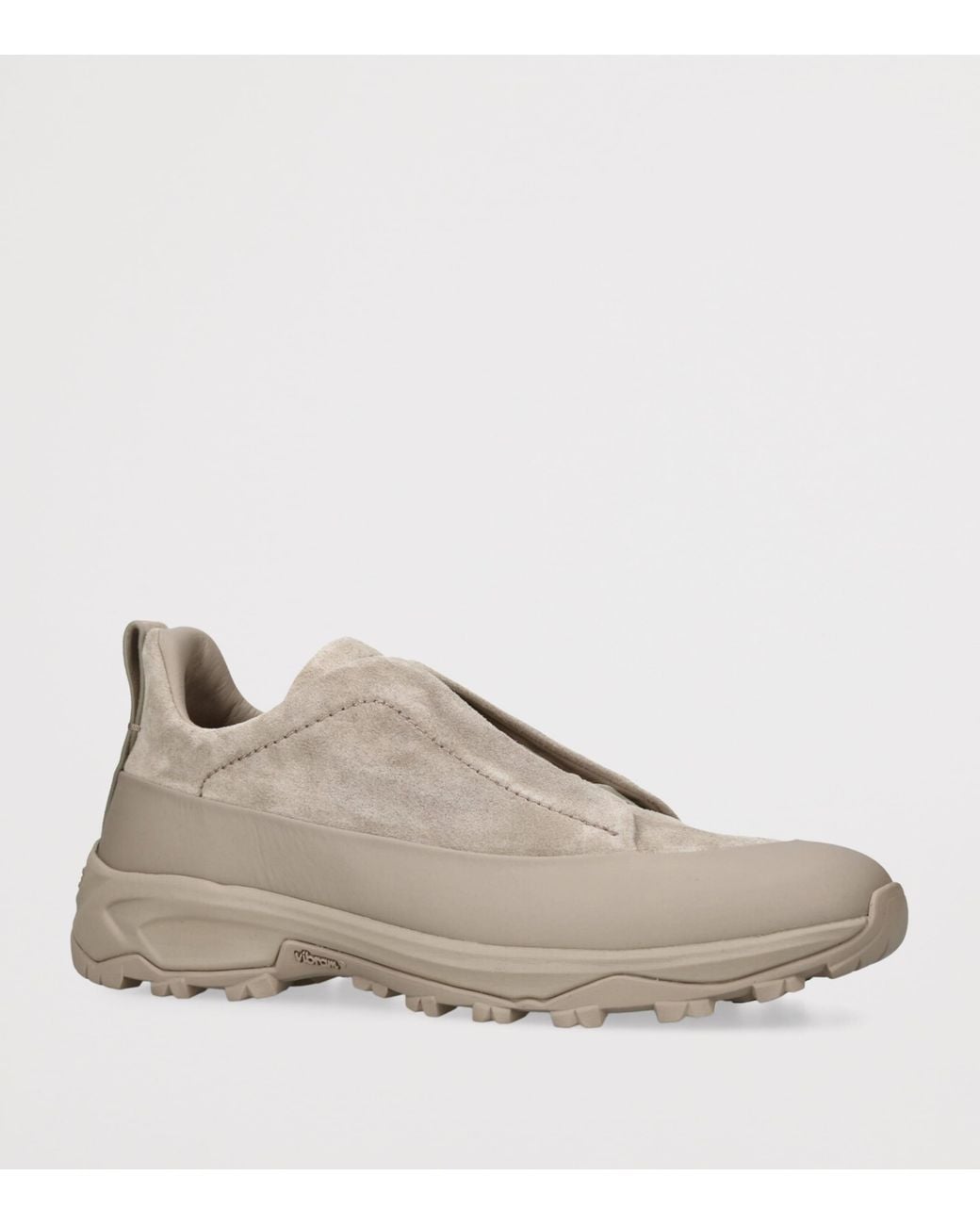 Zegna Gray Suede Monte Sneakers for men