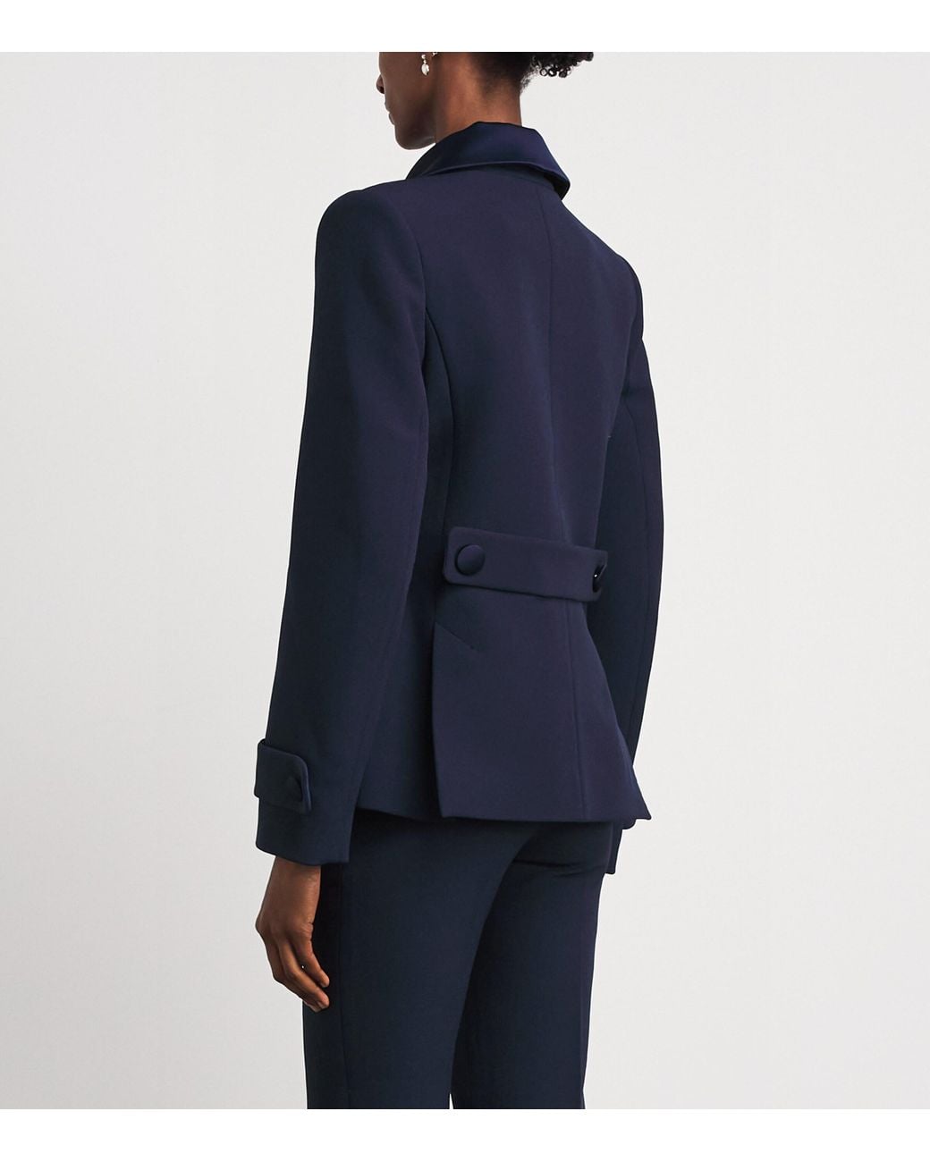 Safiyaa Blue Double-Breasted Blazer
