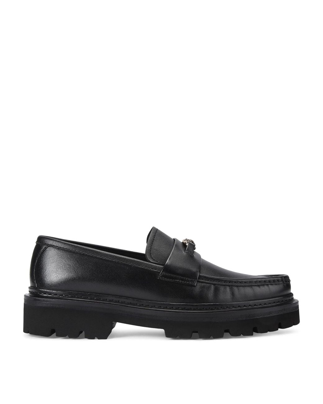 Kurt Geiger Black Leather Fenchurch Loafers for men