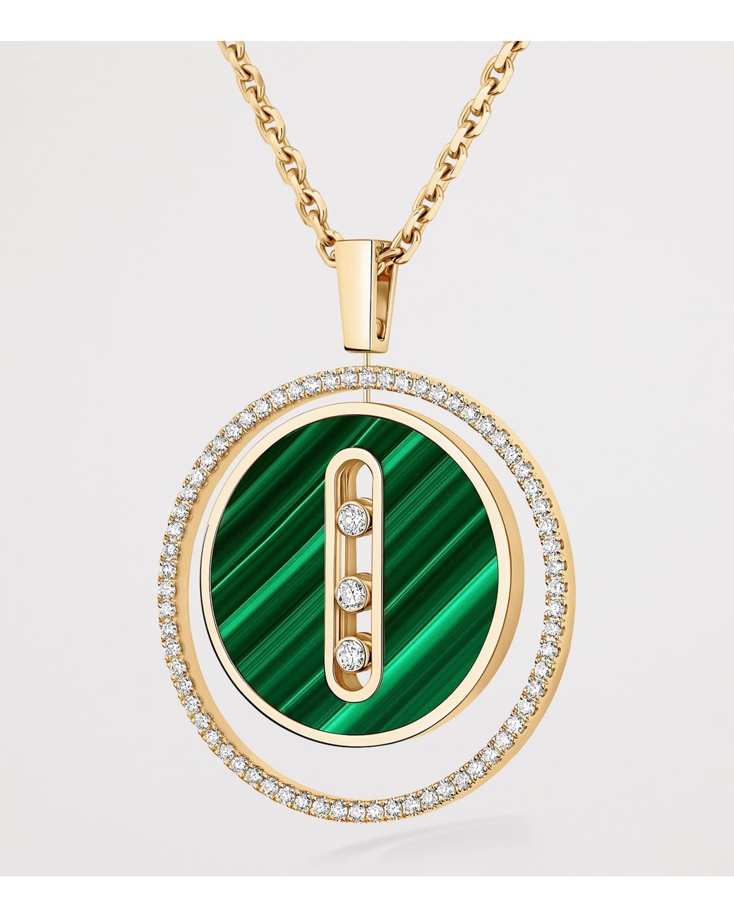 Messika Metallic Lucky Move, Diamond And Malachite Necklace