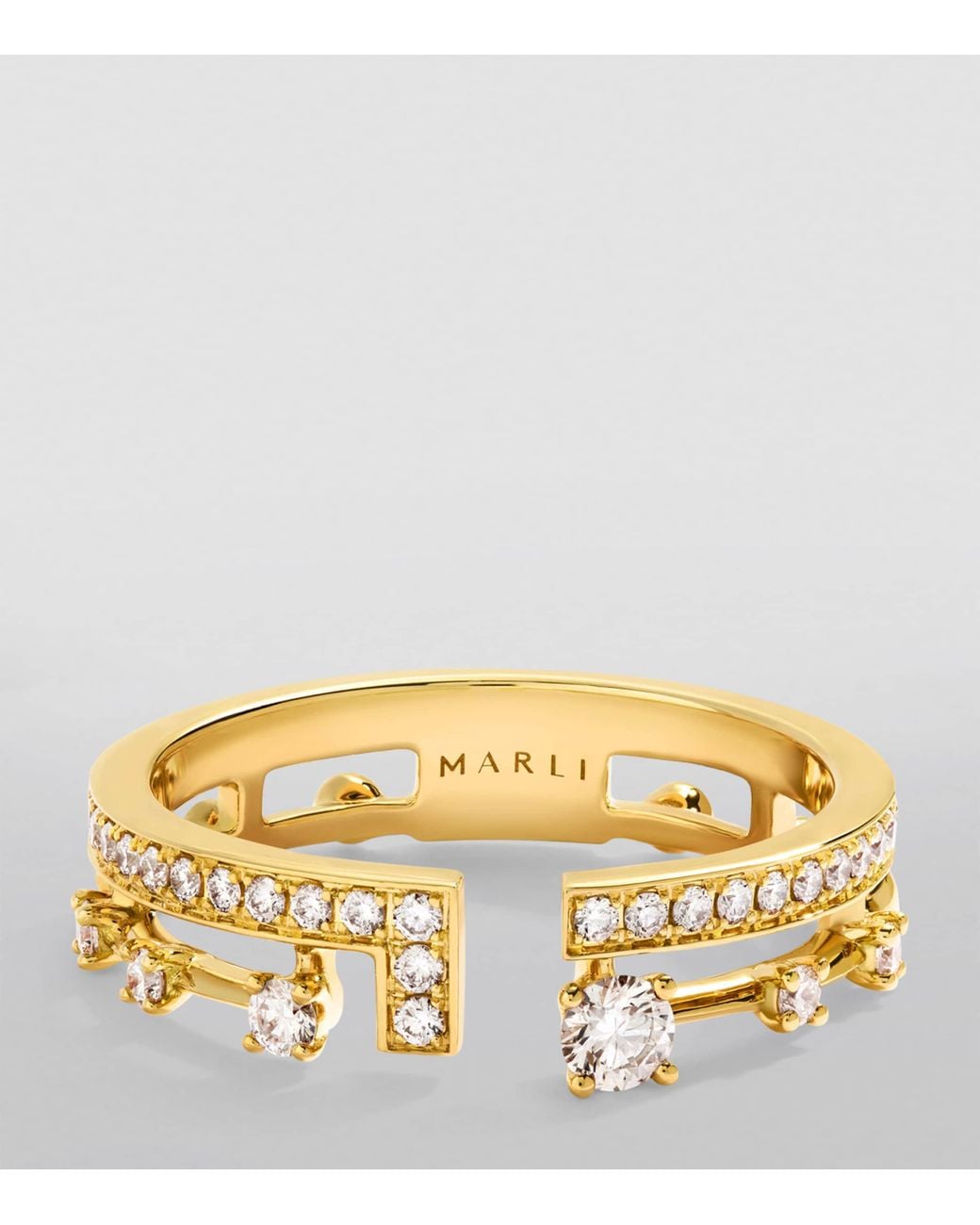 Marli New York Metallic And Diamond Avenues Index Ring
