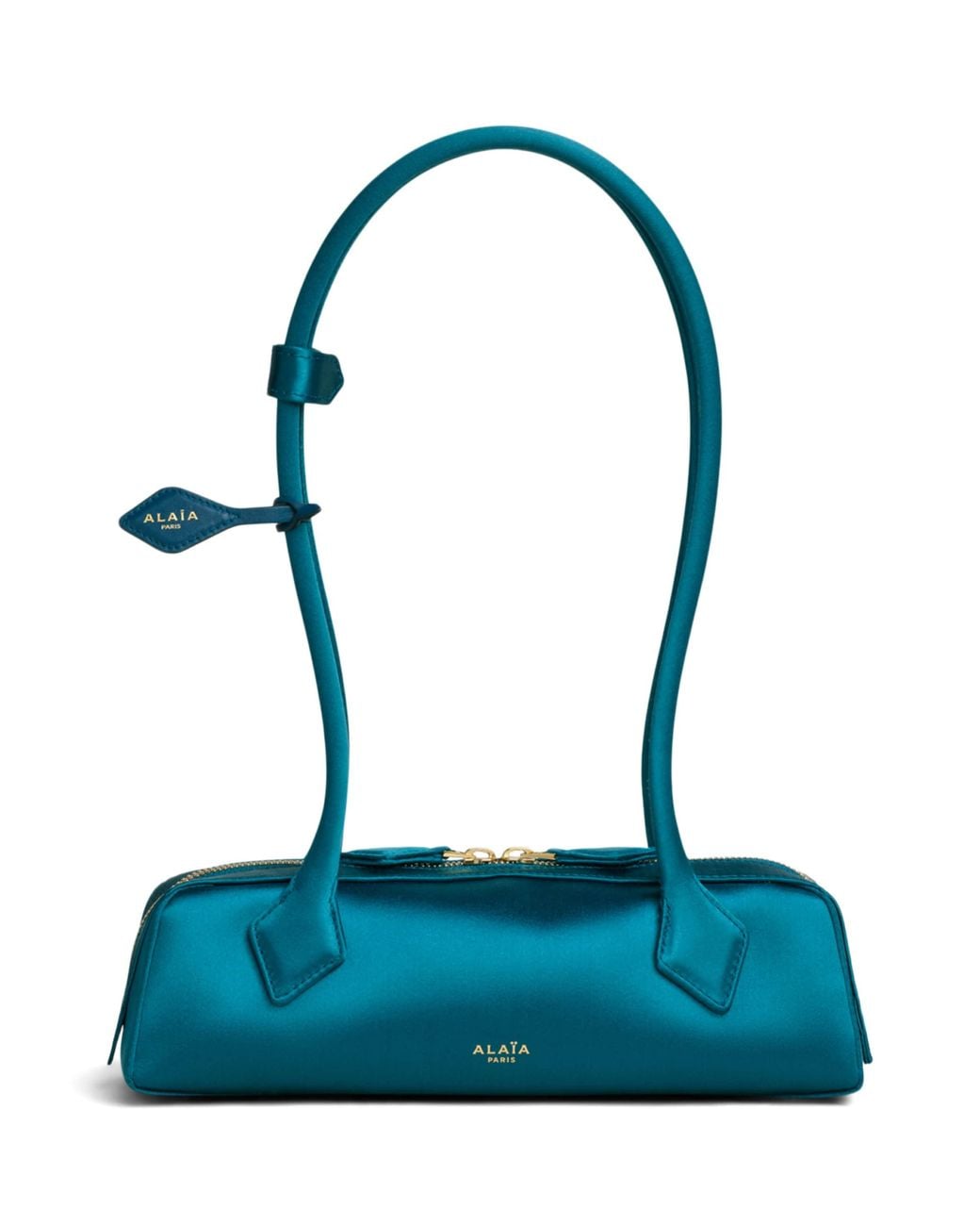 Alaïa Blue Small Satin Le Teckel Shoulder Bag