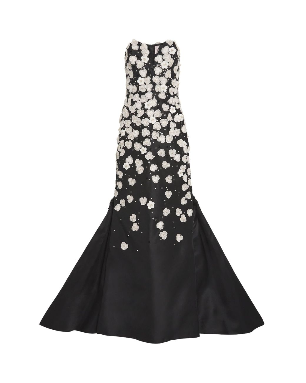 Carolina Herrera Silk Embellished Floral Gown in Black | Lyst