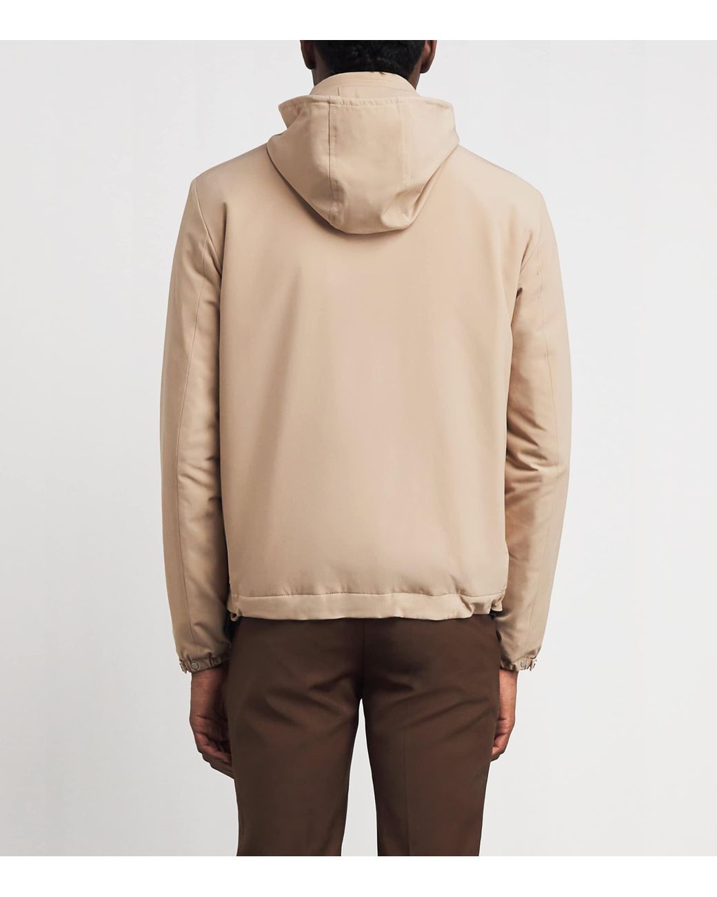 Sandro Natural Hooded Quilted Zip-Up Jacket for men