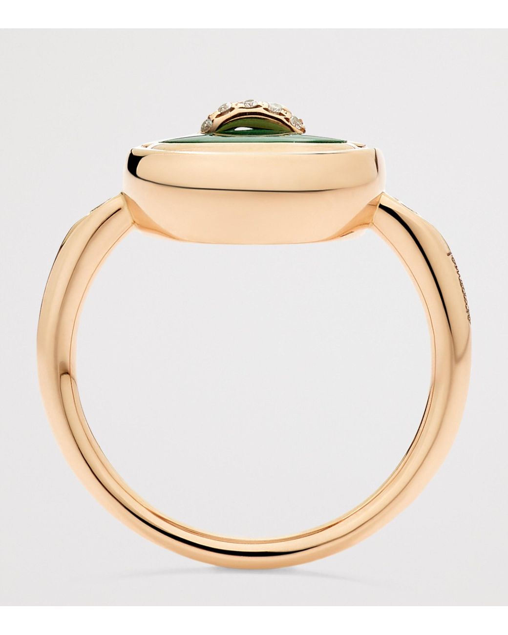Pomellato Metallic Diamond, Malachite And Mother-Of-Pearl Pom Pom Dot Ring