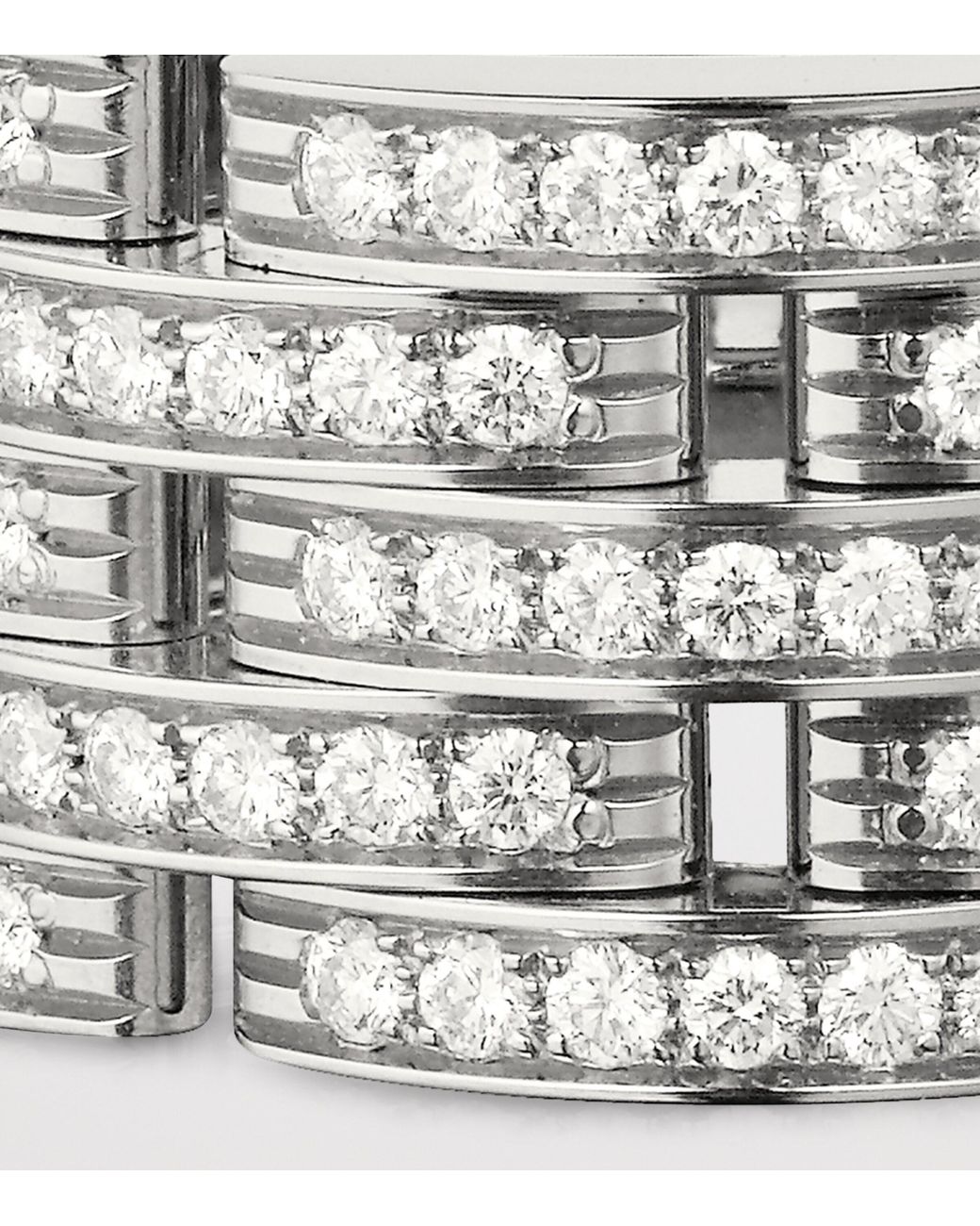 Cartier Metallic And Diamond Maillon Panthère Ring