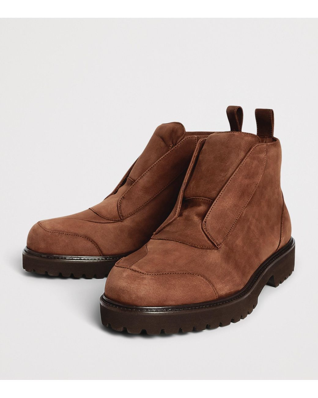 Colombo Brown Nubuck Ankle Boots for men