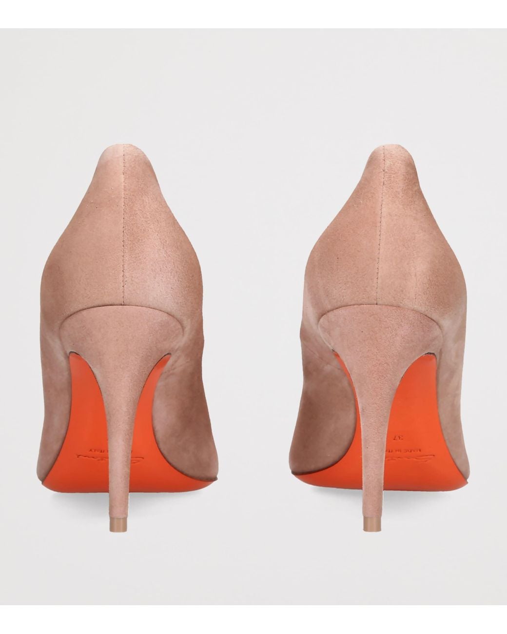 Santoni Pink Suede Sibille Pumps 85