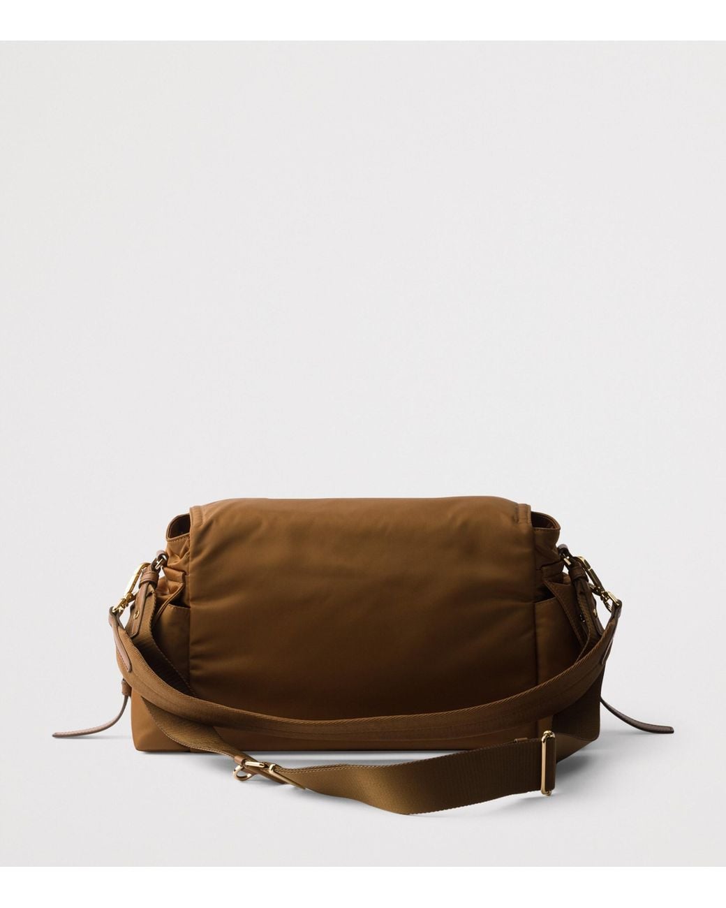 Prada Brown Large Re-Nylon And Leather Explore Shoulder Bag