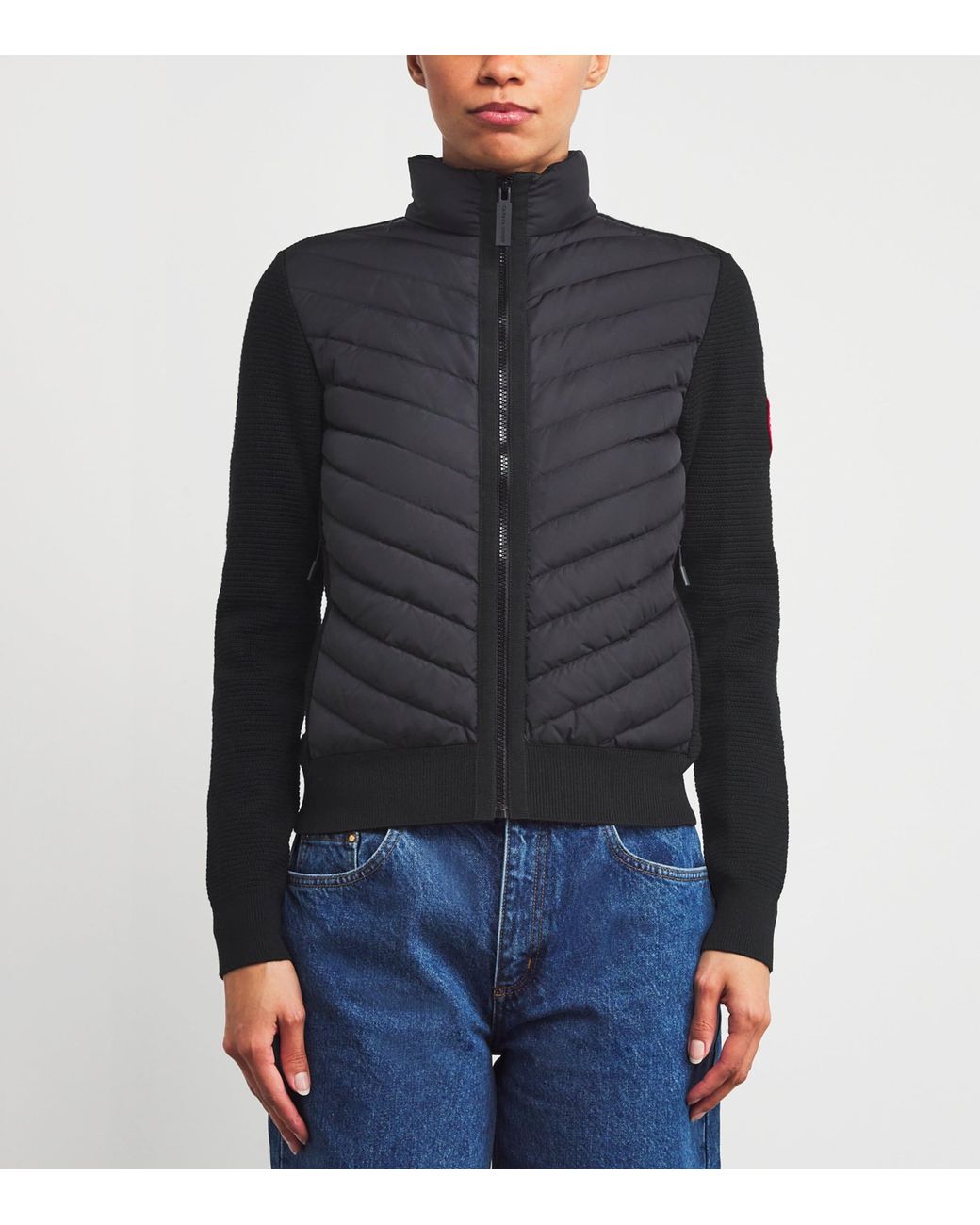 Canada Goose Black Down-Merino Wool Hybridge Hybrid Jacket