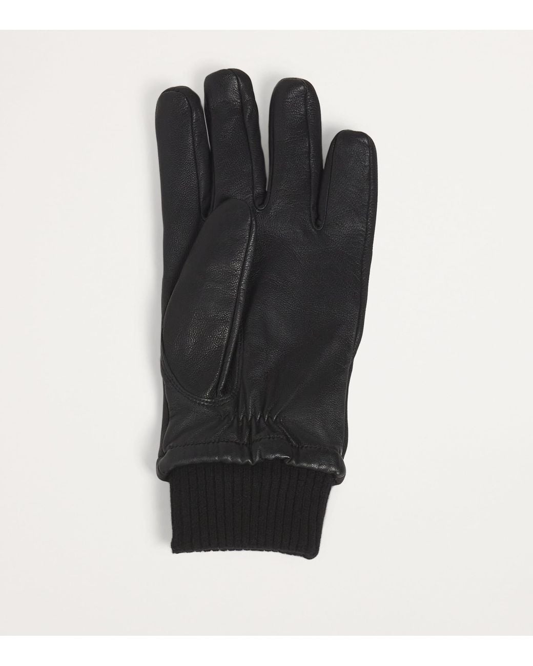 Canada Goose Black Leather Workman Gloves for men