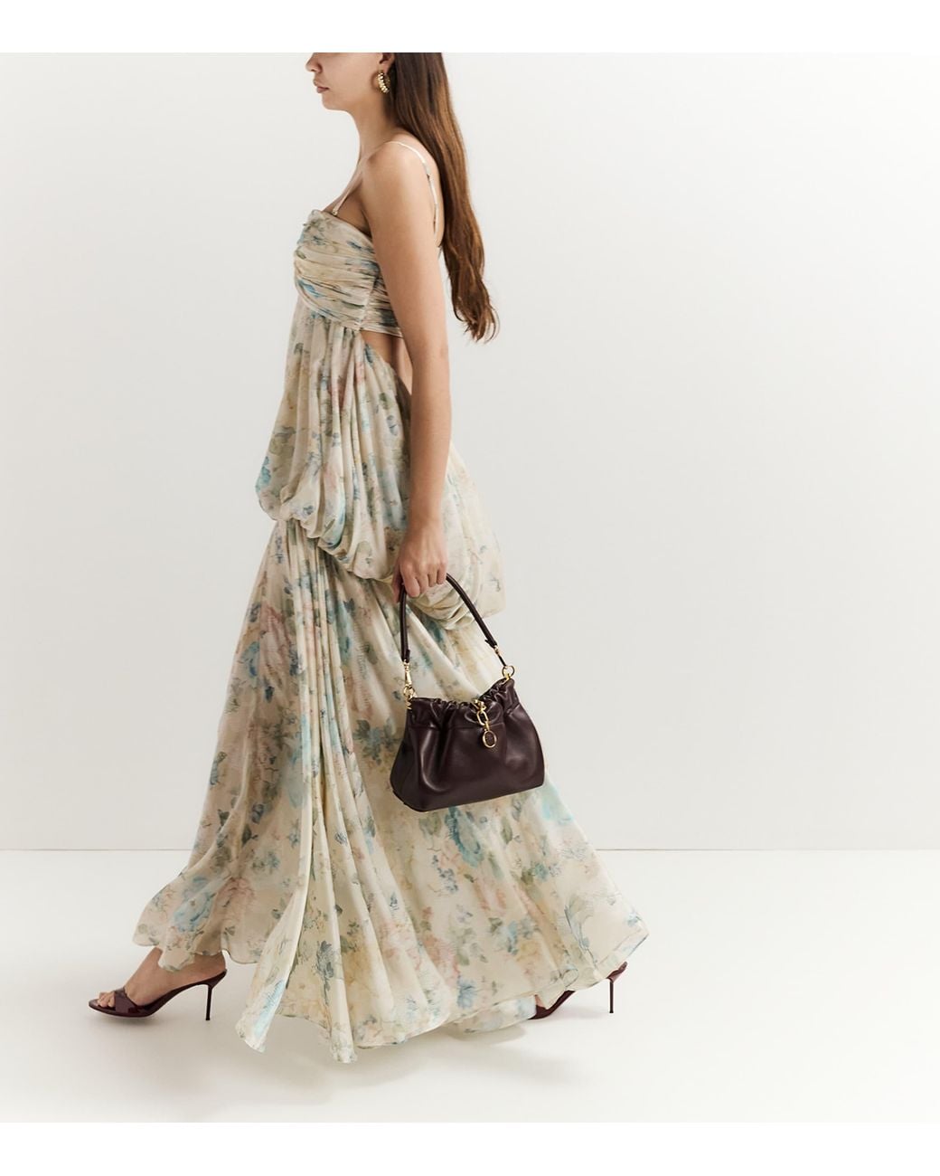 Zimmermann Metallic Silk Floral Clash Maxi Dress