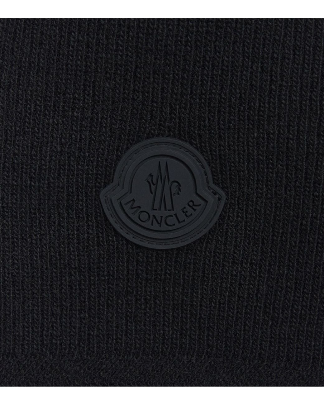 Moncler Black Wool-Cashmere Scarf for men