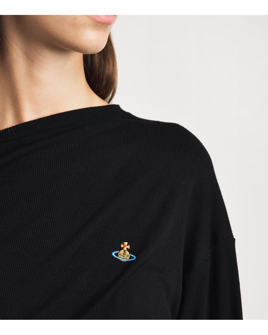 Vivienne Westwood Black Ribbed Hebo Long-Sleeve T-Shirt