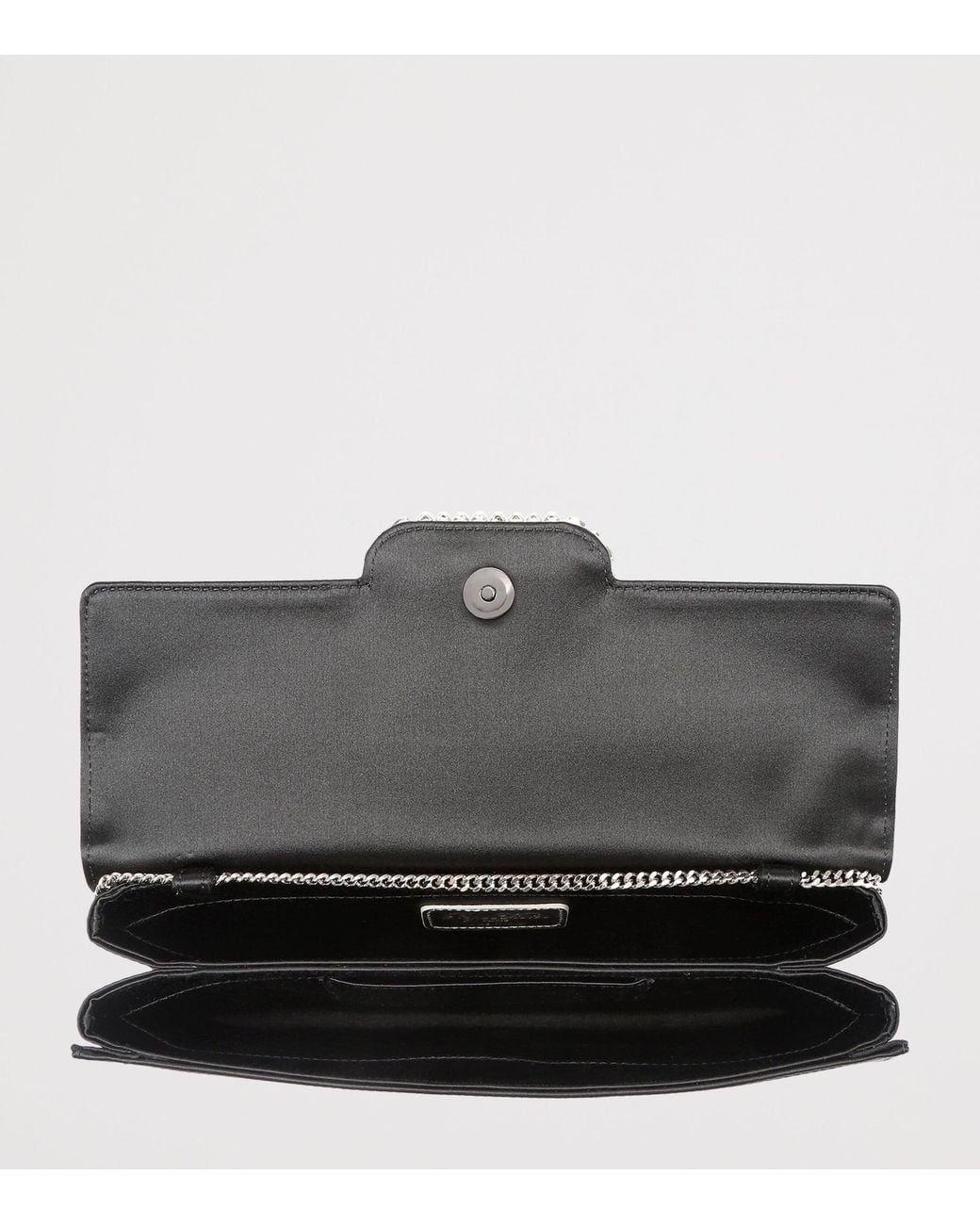 Roger Vivier Black Satin Pilgrim Choc Clutch Bag