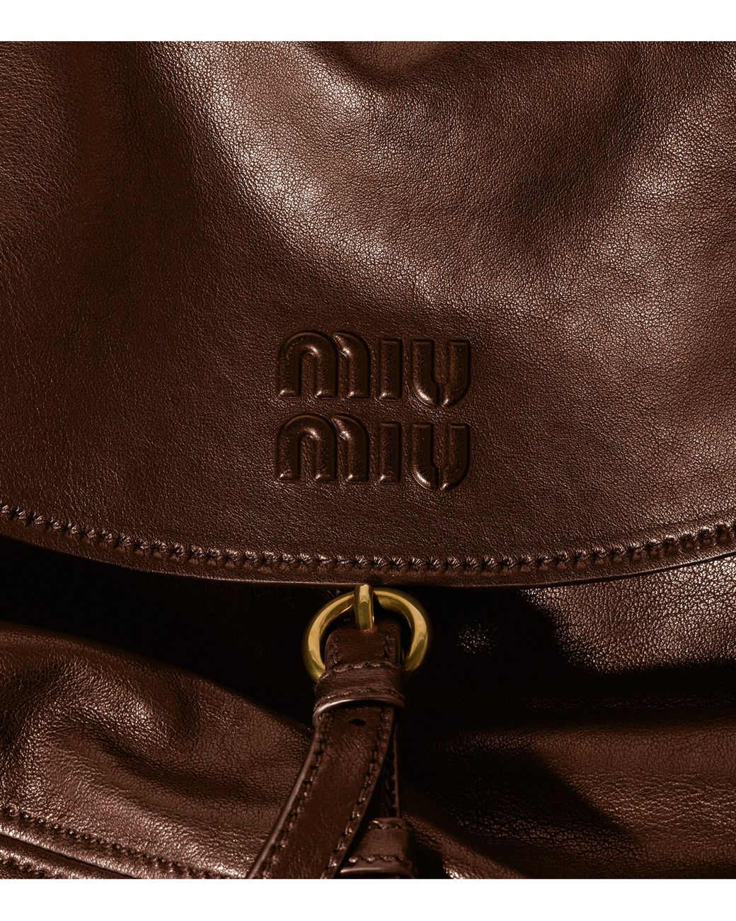 Miu Miu Brown Leather Rendez-Vous Shoulder Bag
