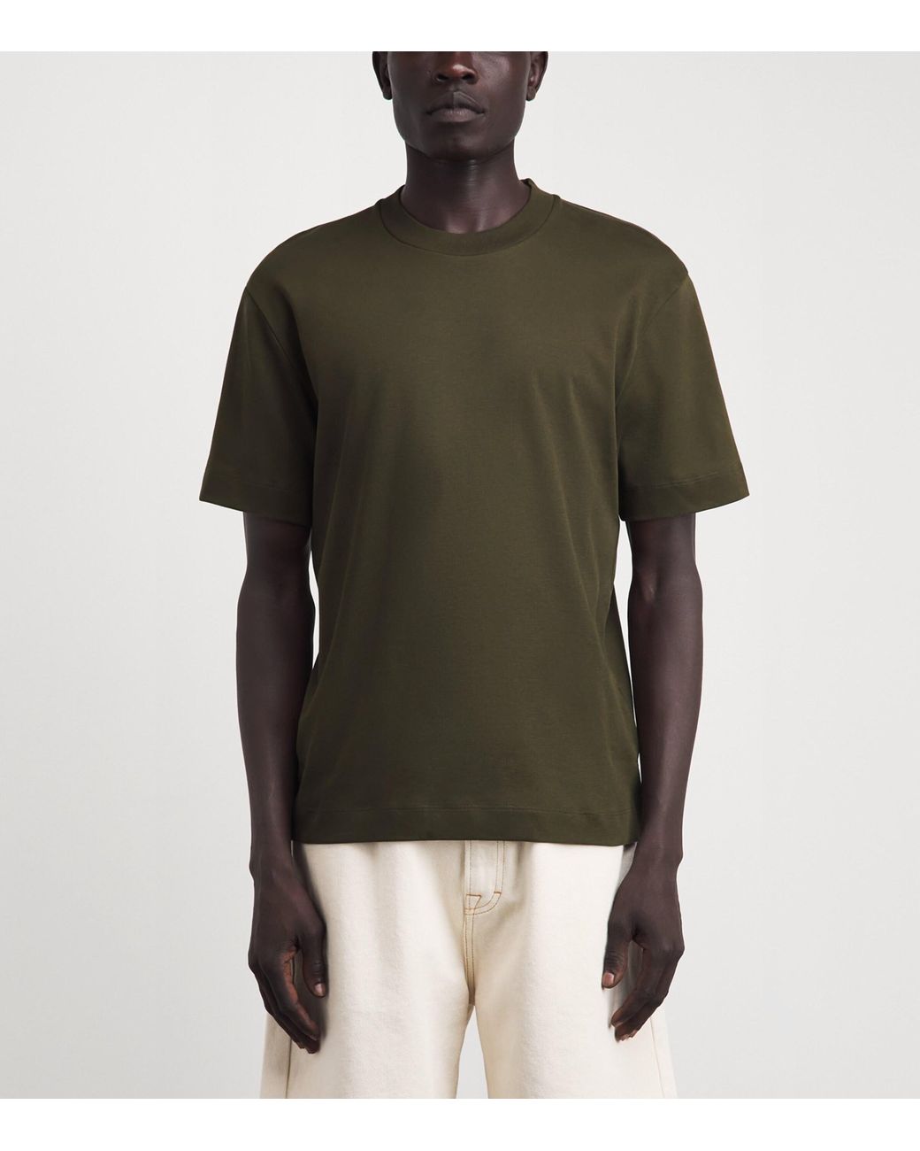 Sunspel Green Supima Cotton Heavyweight T-Shirt