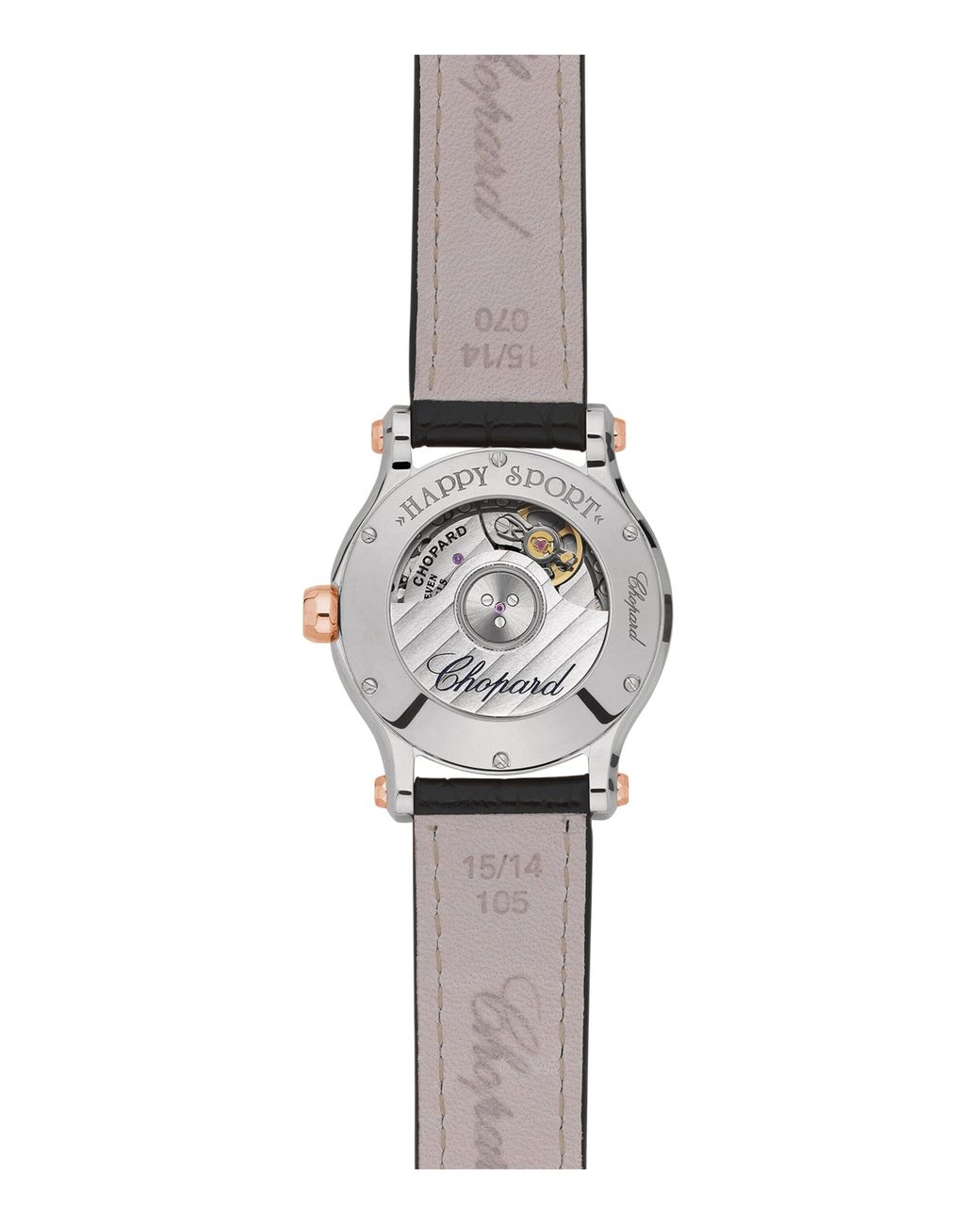 Chopard Metallic Stainless Steel And Diamond Happy Sport Automatic Watch