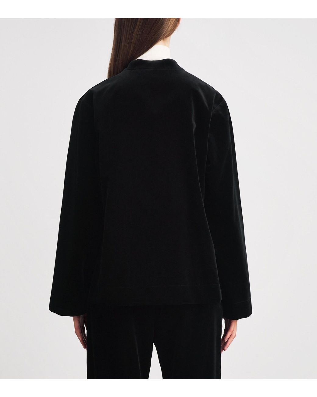 Rohe Black Velvet Pankou-Closure Jacket
