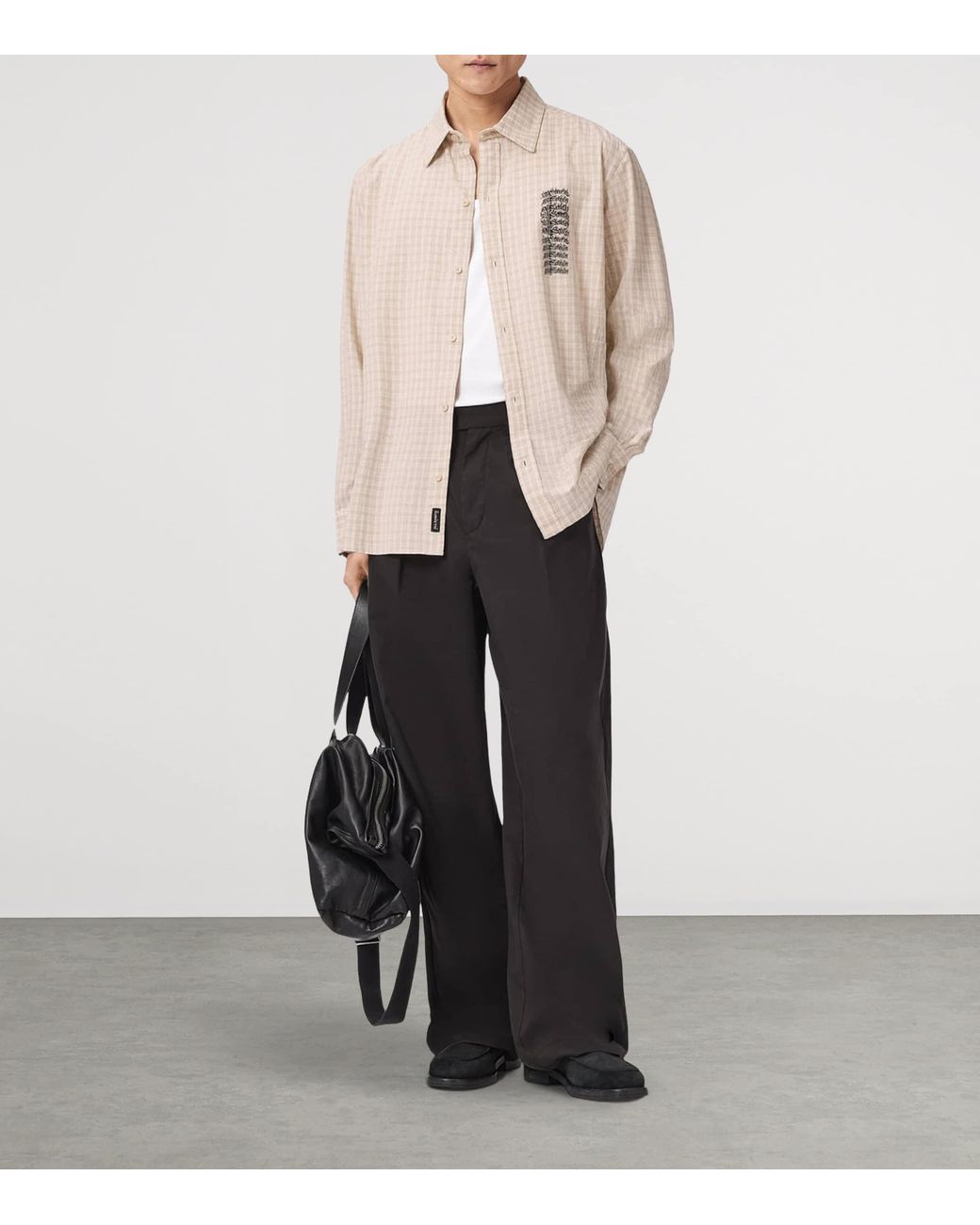 AllSaints Natural Organic Cotton Repeater Shirt for men