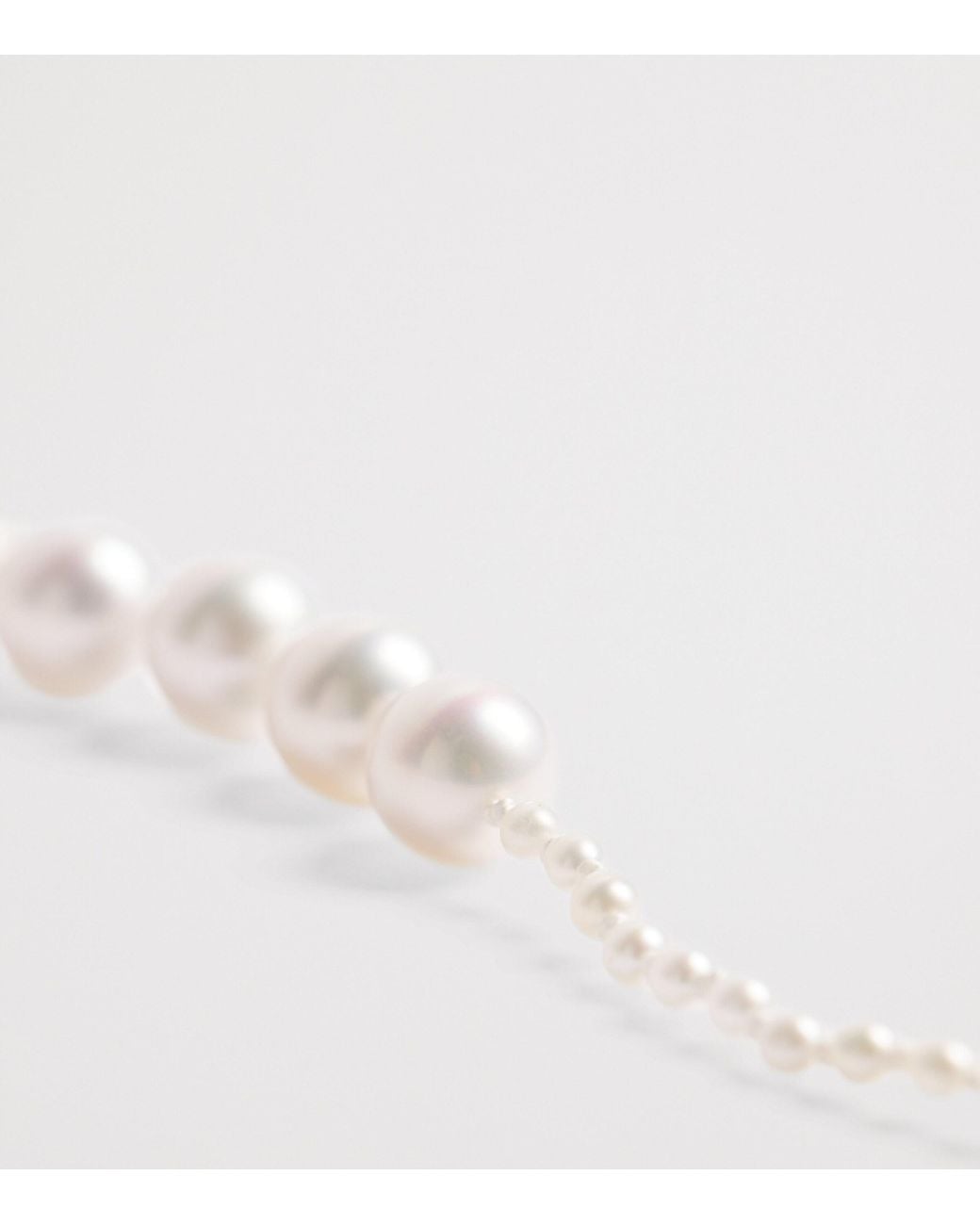 Sophie Bille Brahe White Petite And Pearl Peggy Necklace
