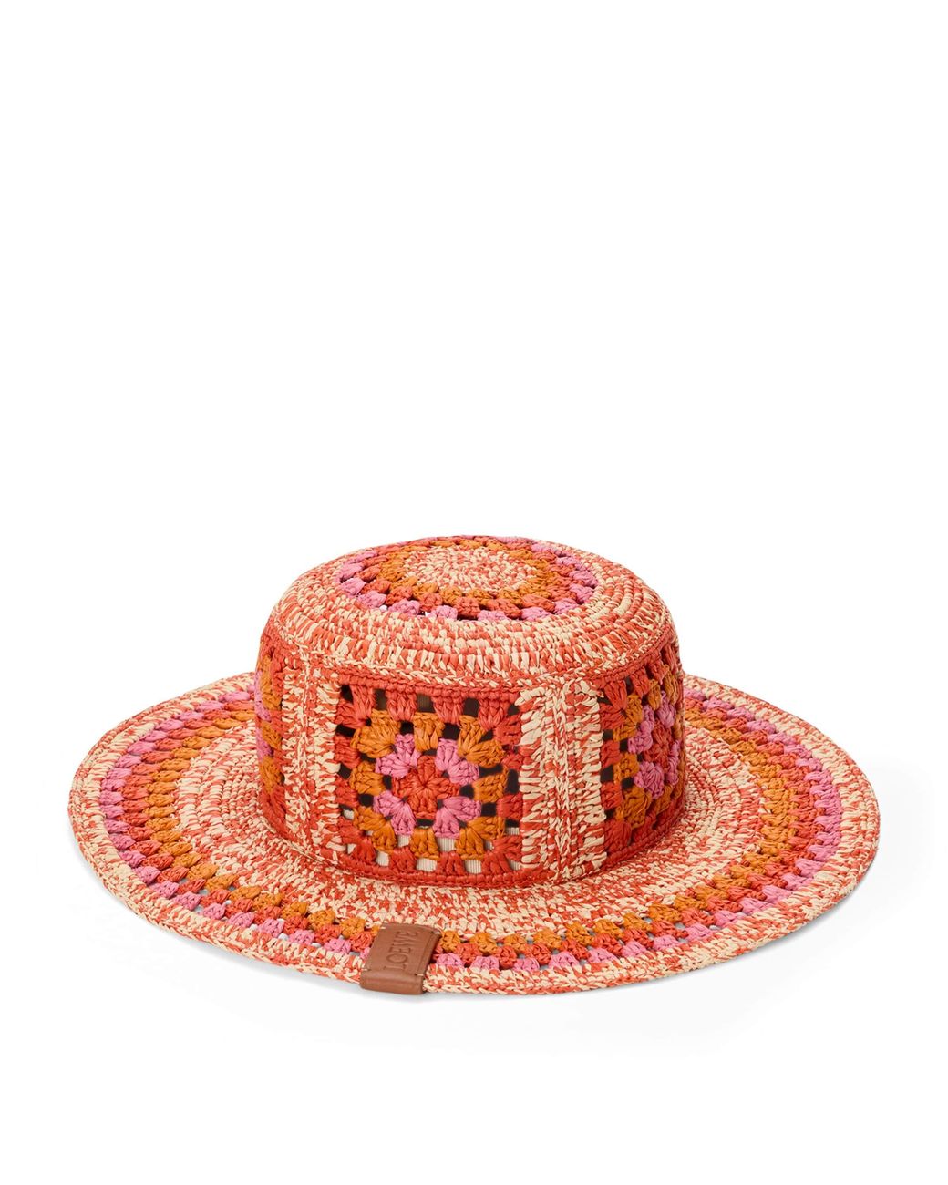 Loewe Red X Paula's Ibiza Raffia Crochet Hat