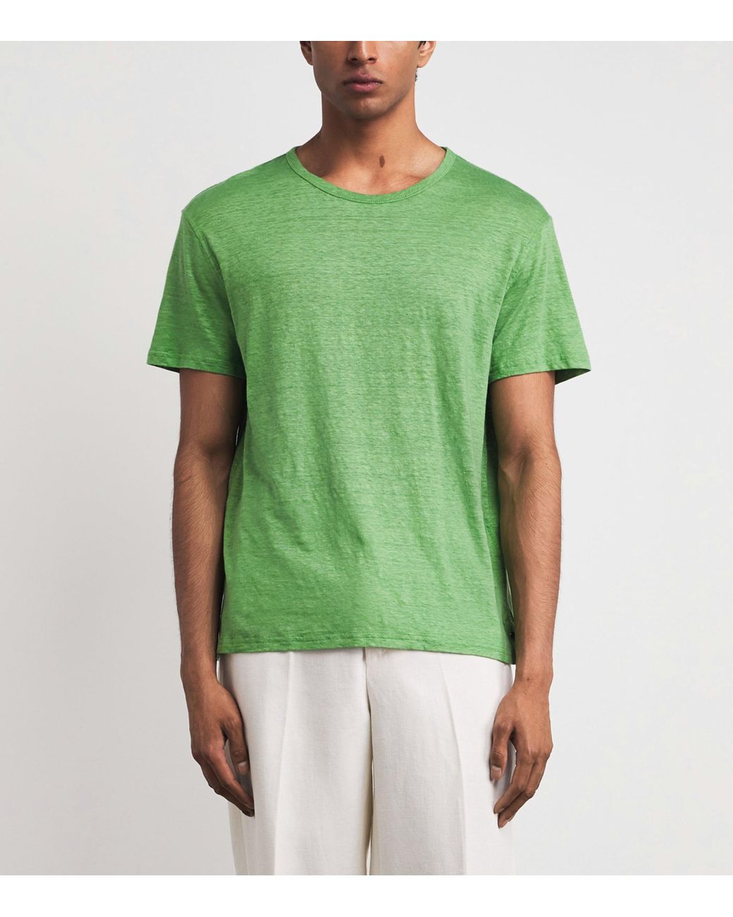 God's True Cashmere Green Linen Signature T-Shirt for men