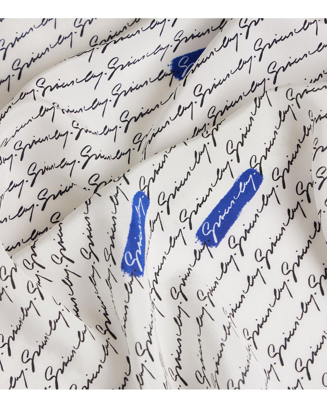 Givenchy Blue Silk Signature Scarf