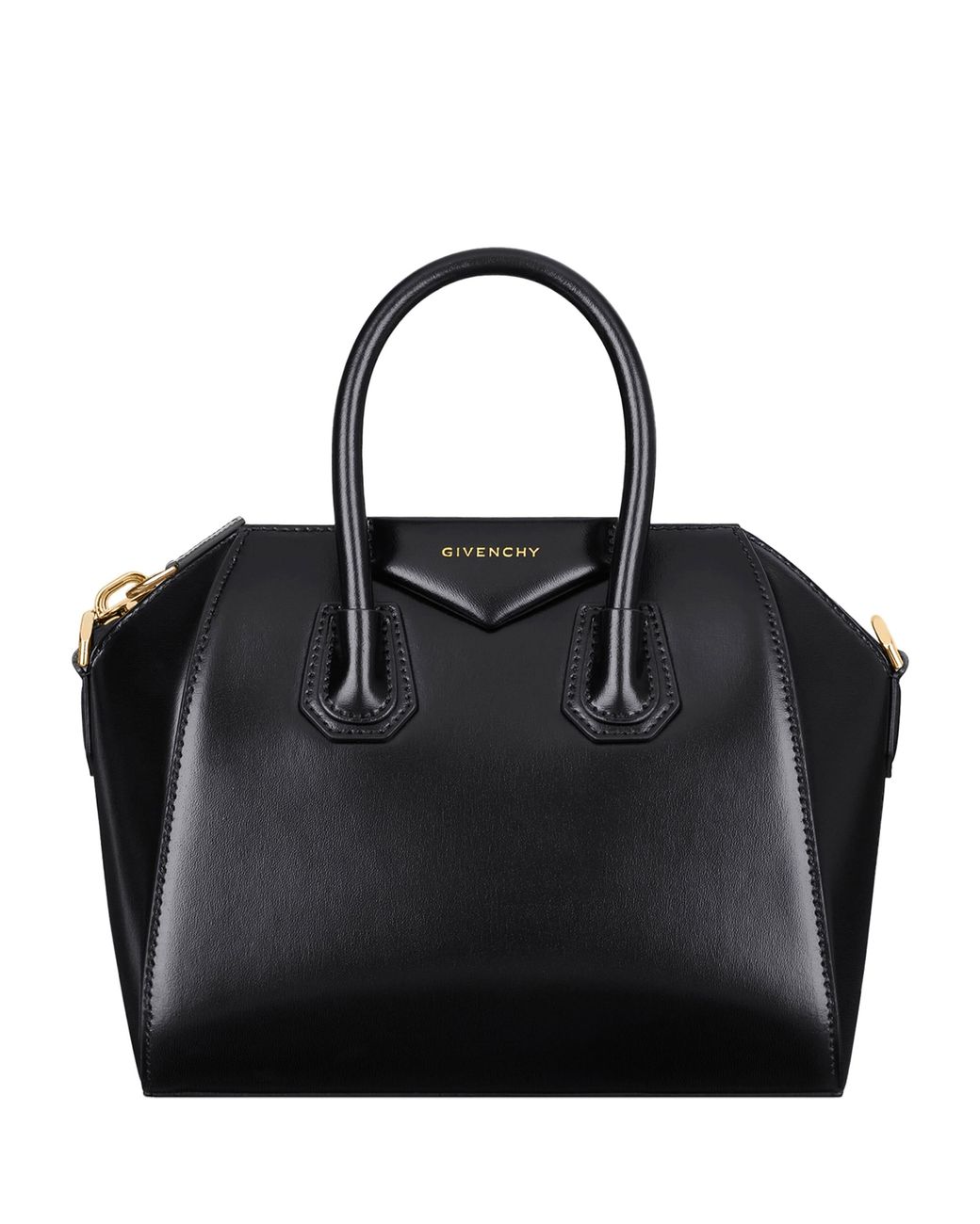 Givenchy Black Mini Leather Antigona Top-Handle Bag