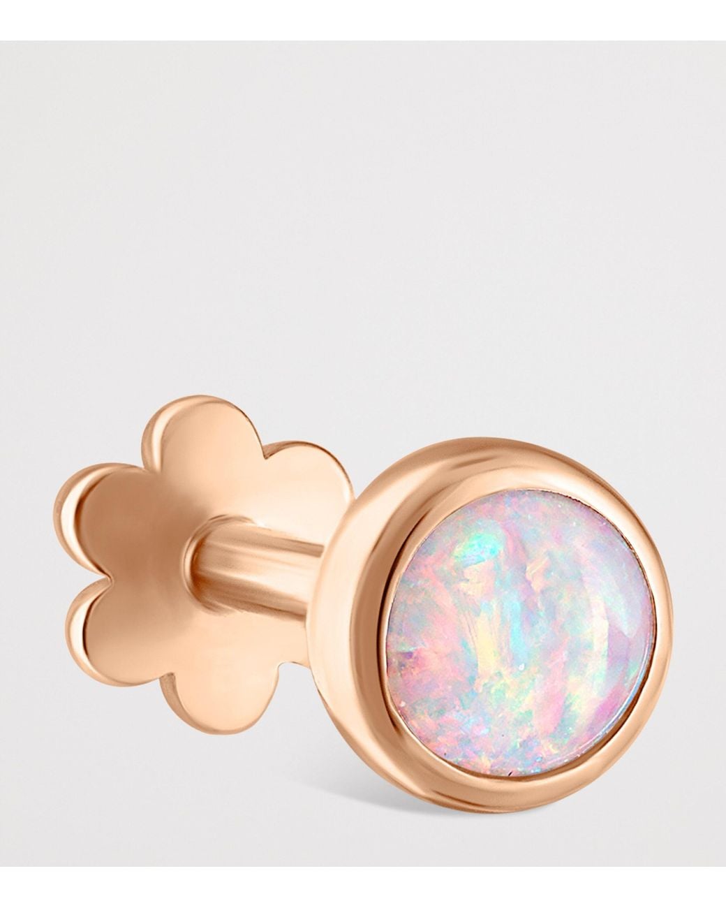 Maria Tash Pink Opal Threaded Stud Earring