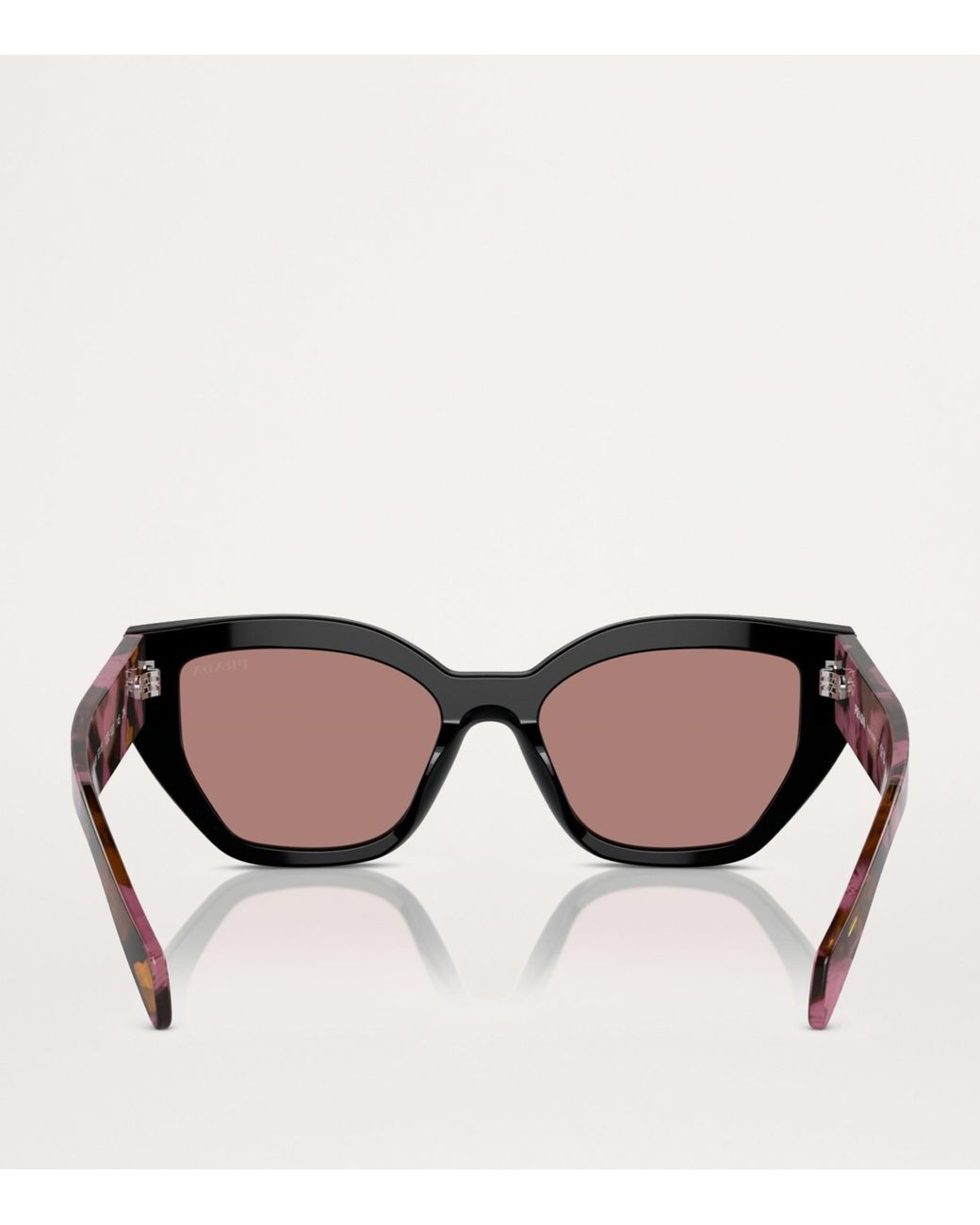Prada Brown Brushstroke Geometric Sunglasses