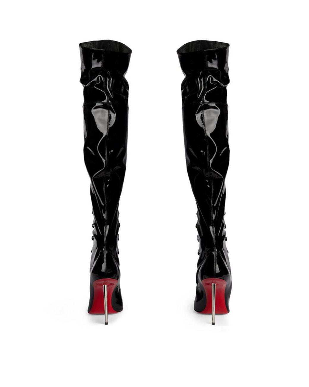 SALE 即発 Christian Louboutin EPIC BOOT 100 PATENT ブーツ Christian Louboutin Epic Boot 100 Black Patent Stiletto Heel