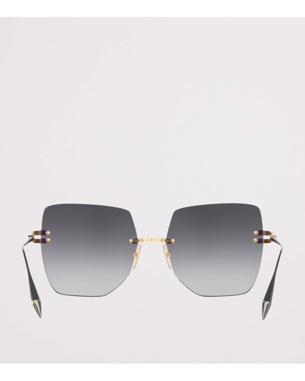 Dita Eyewear Gray Rimless Square Embra Sunglasses