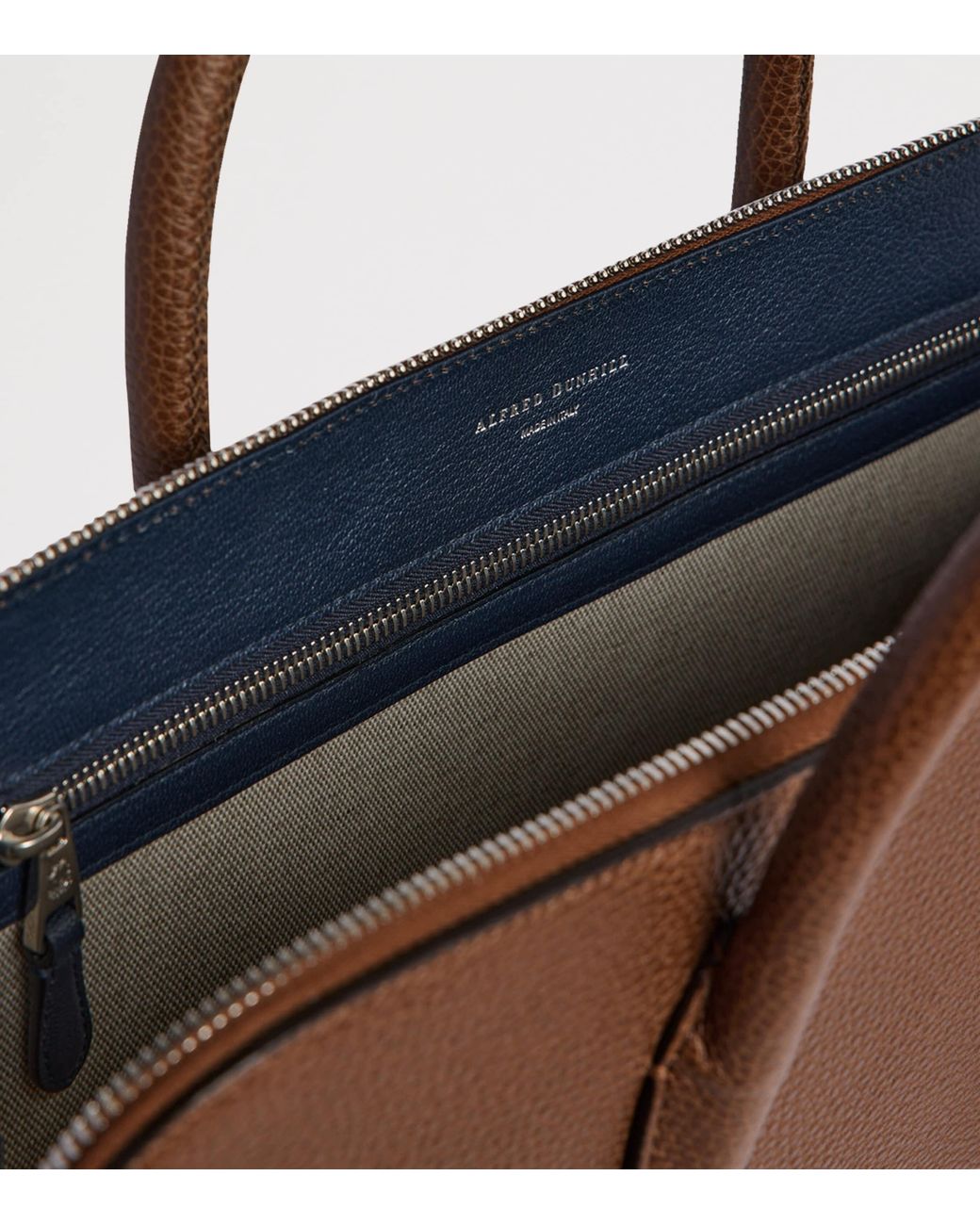 Dunhill Brown Leather Bourdon 41 Briefcase for men