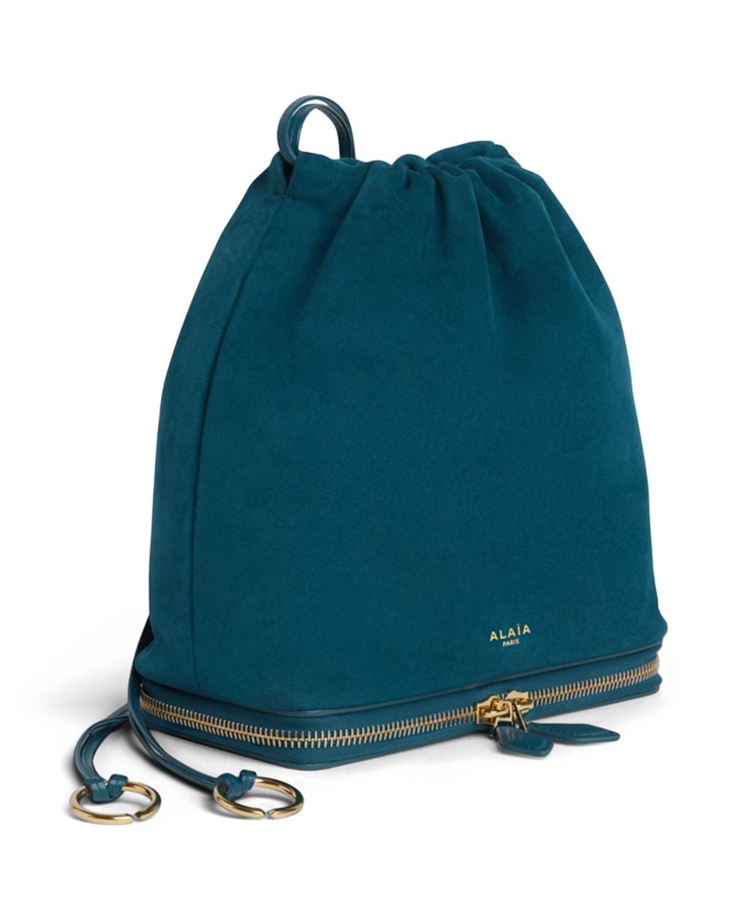 Alaïa Blue Suede Le Ponchon Cross-Body Bag