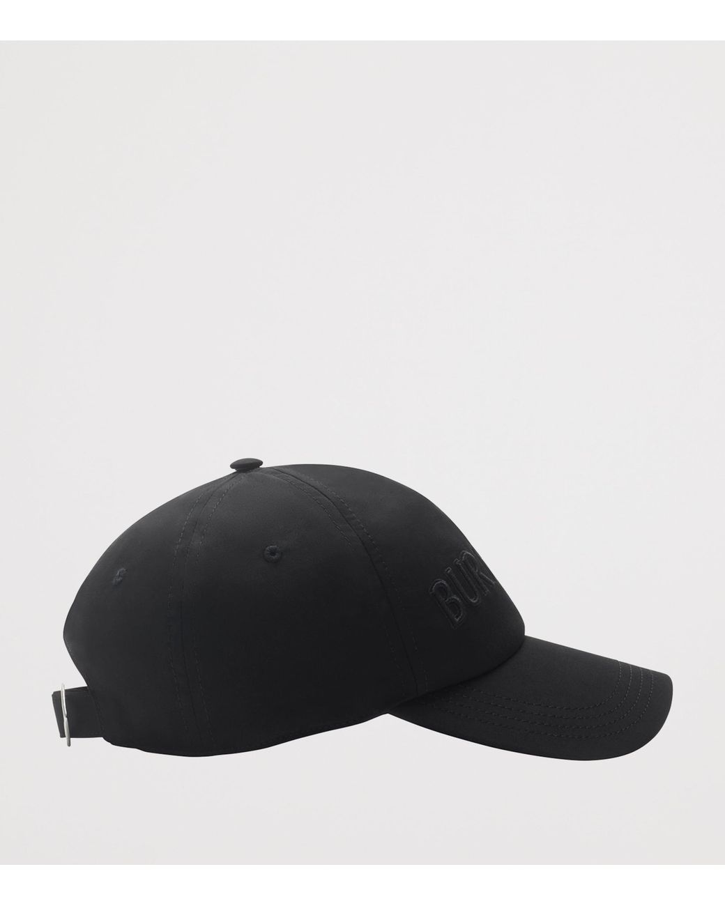 Burberry Black Cotton Gabardine Logo Cap for men