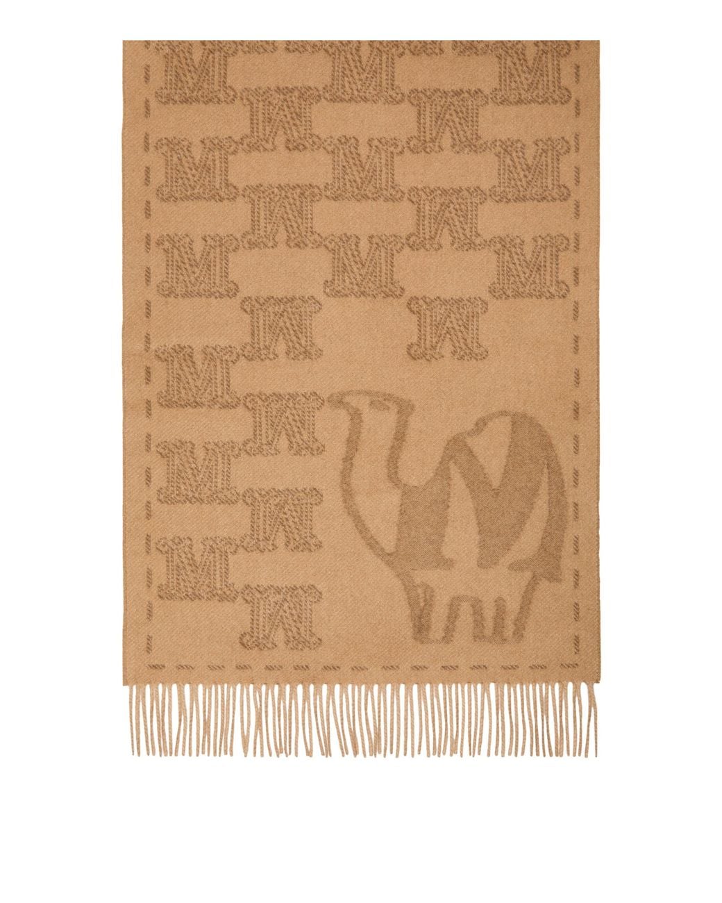Max Mara Natural Cashmere Jacquard Scarf
