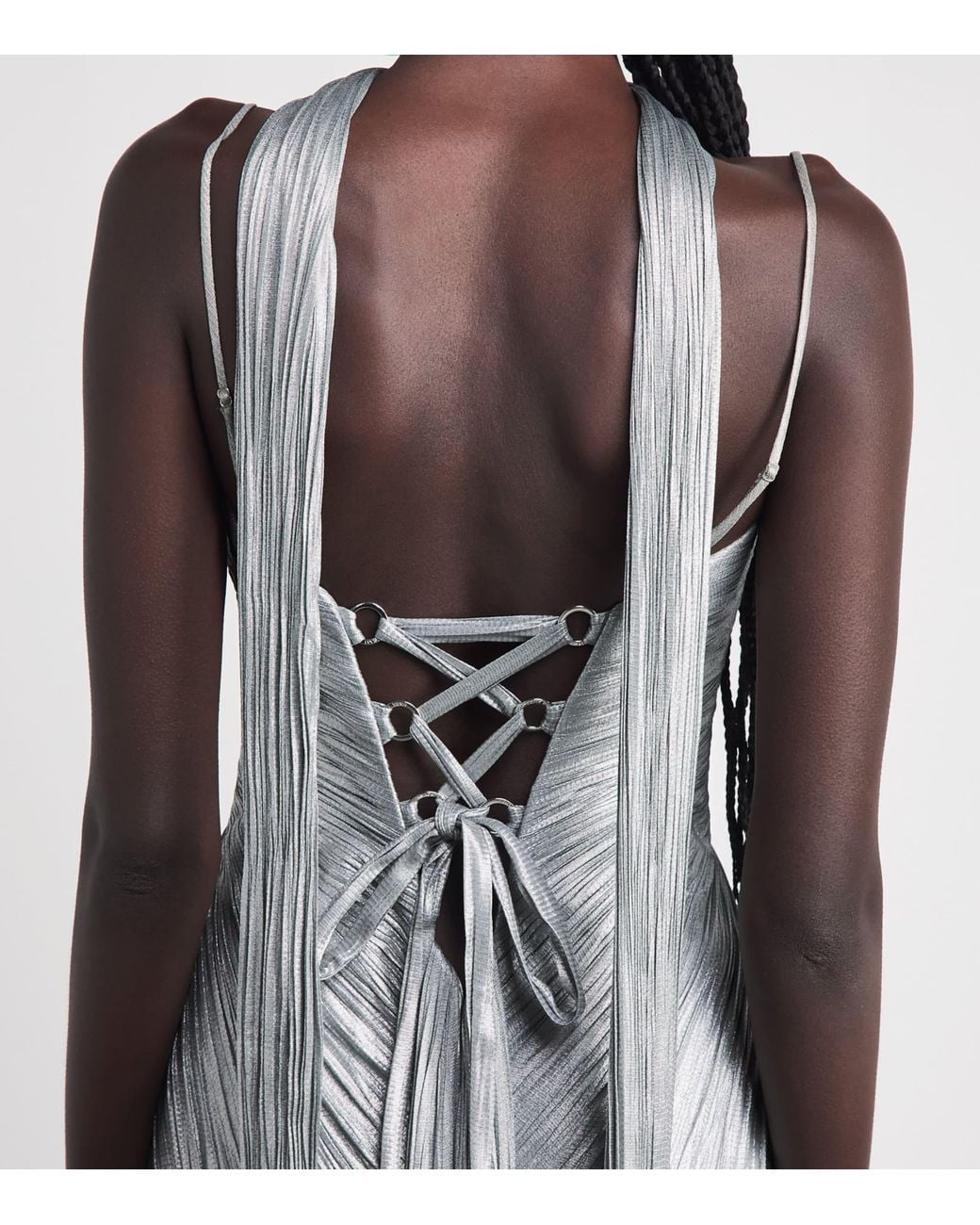 Maria Lucia Hohan White Silk Cut-Out Tonia Gown