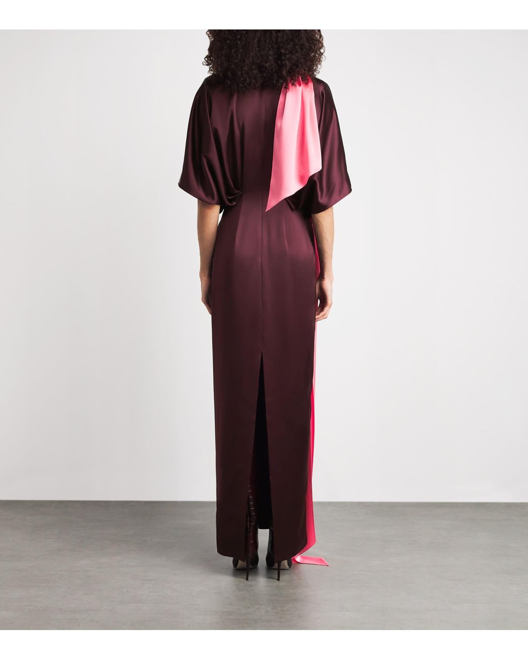 Roksanda Red Satin Sami Scarf Maxi Dress