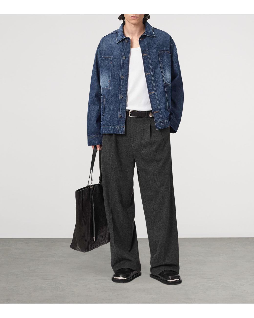 AllSaints Blue Mukesh Denim Jacket for men