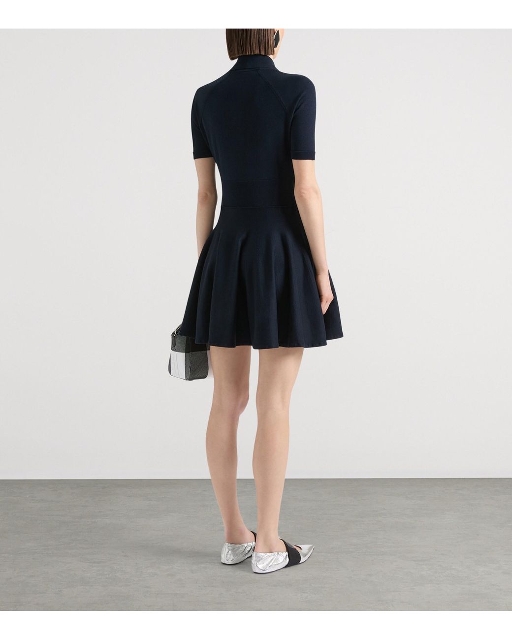 Givenchy Blue Knitted Mini Polo Dress