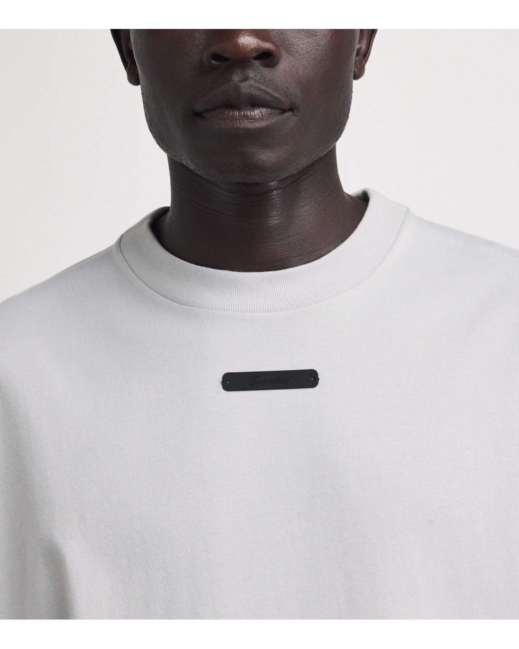 Fear Of God White Cotton Boxy Merch T-Shirt for men