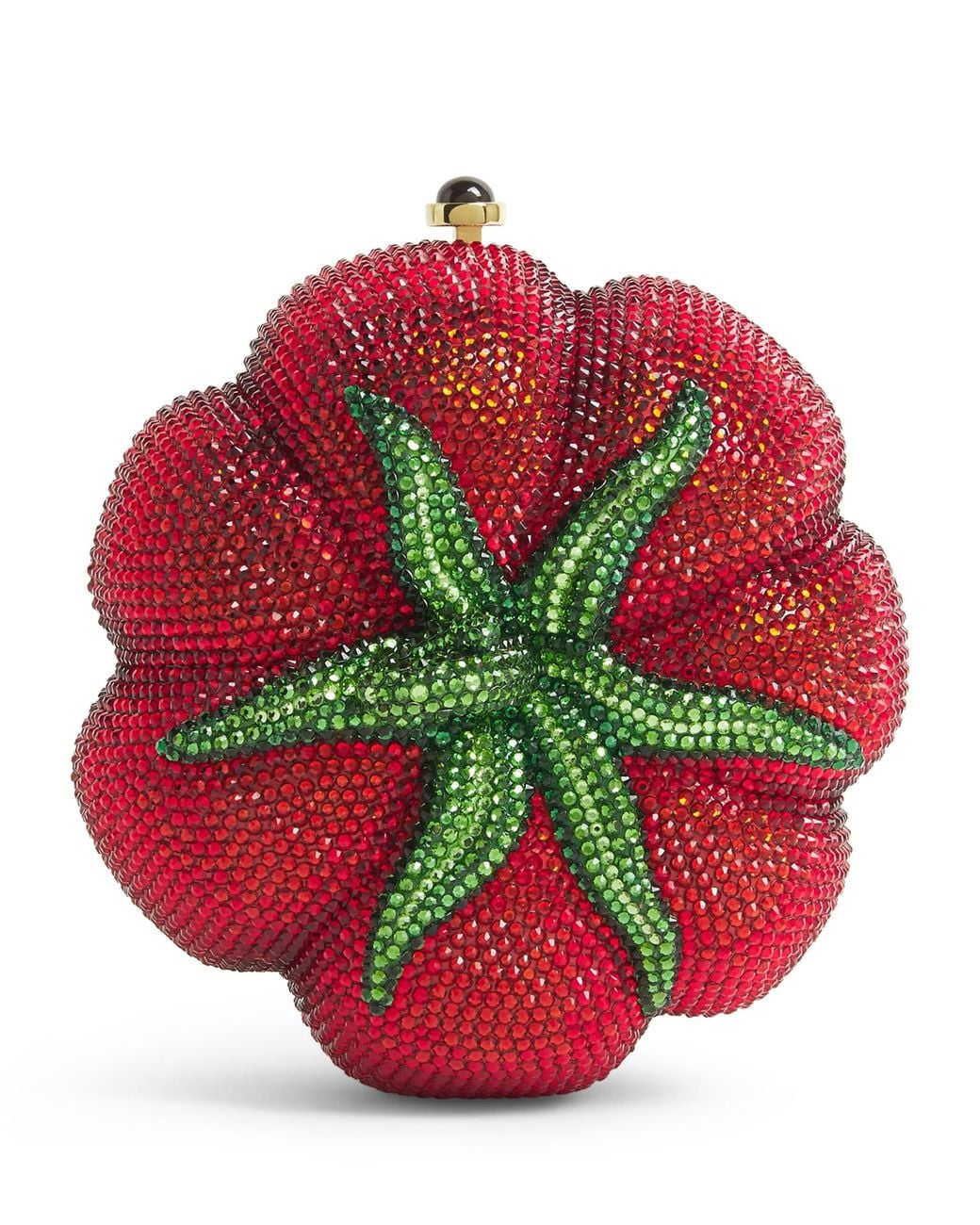Judith Leiber Red Embellished Tomato Clutch Bag