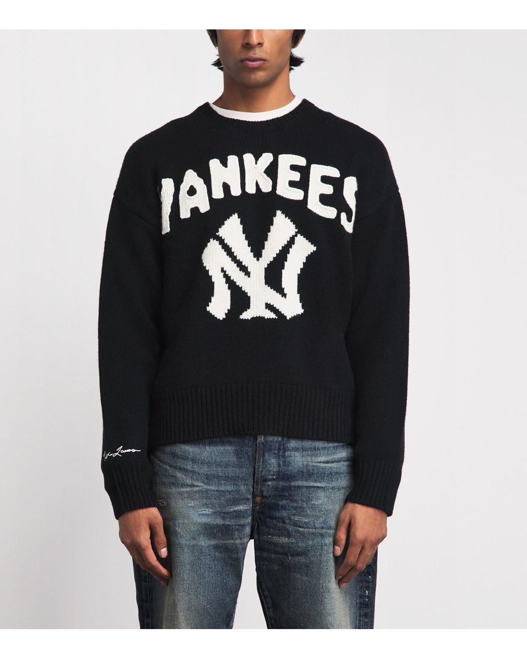 Polo Ralph Lauren Black X Yankees Wool Logo Sweater for men