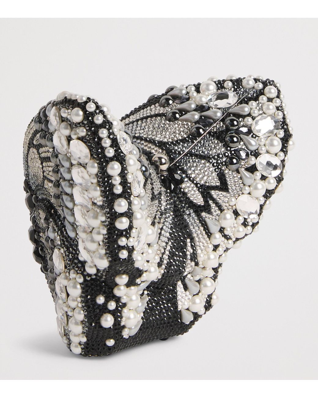 Judith Leiber Gray Embellished Butterfly Clutch Bag