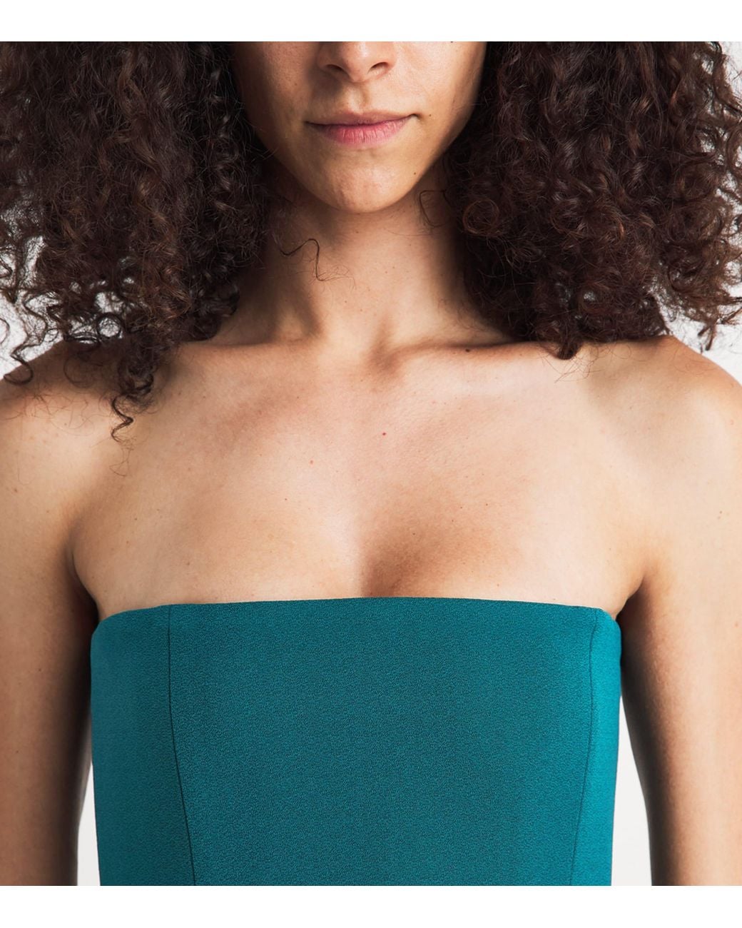 Alex Perry Green Stretch-Crepe Strapless Mini Dress