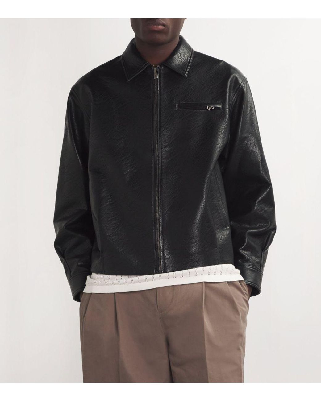 LE17SEPTEMBRE Faux Leather Jacket in Black for Men Lyst UK