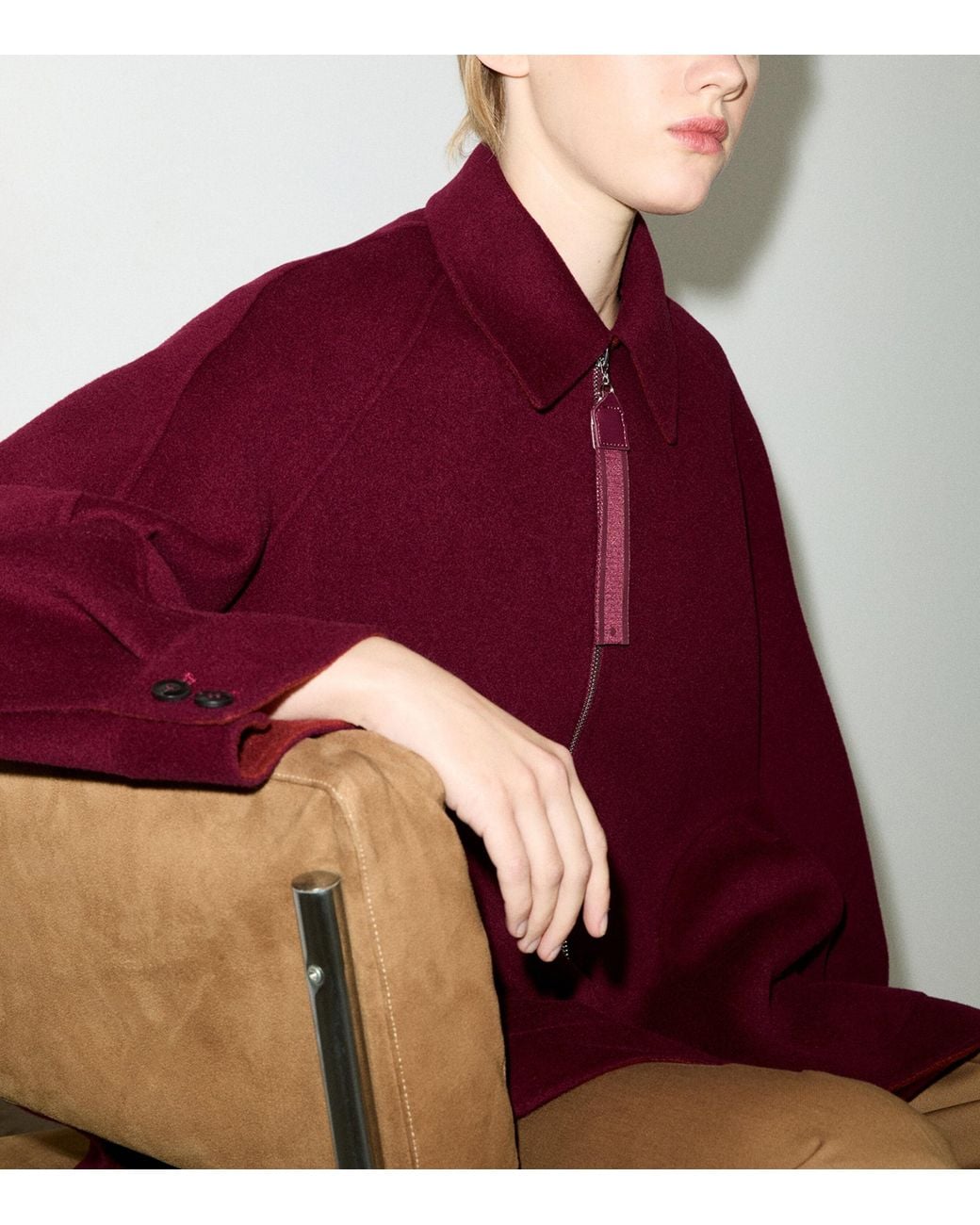 MAX&Co. Red Wool A-Line Coat